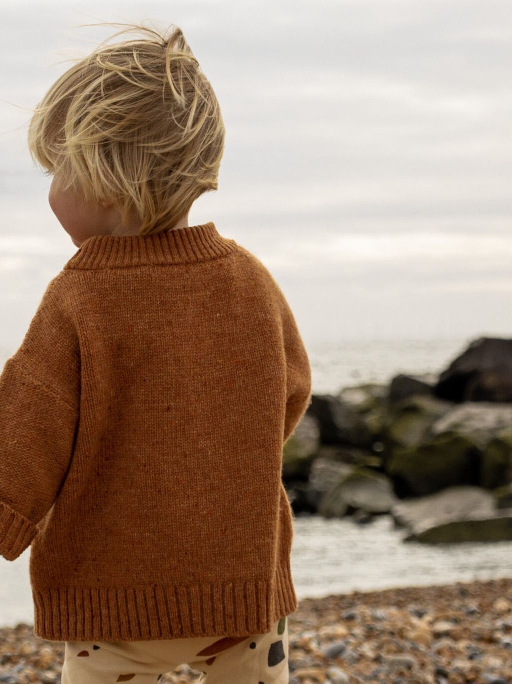Pecan Boxy Wool Jumper