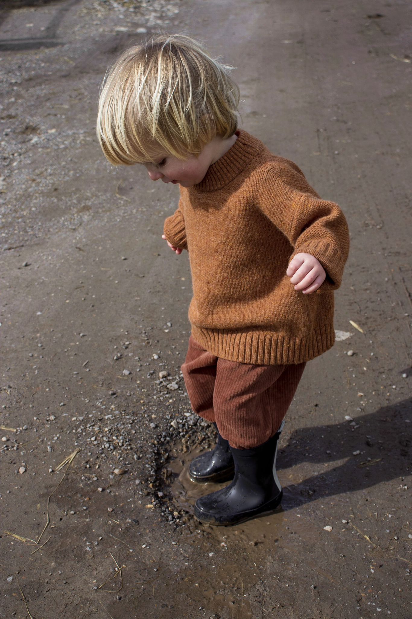 Pecan Boxy Wool Jumper