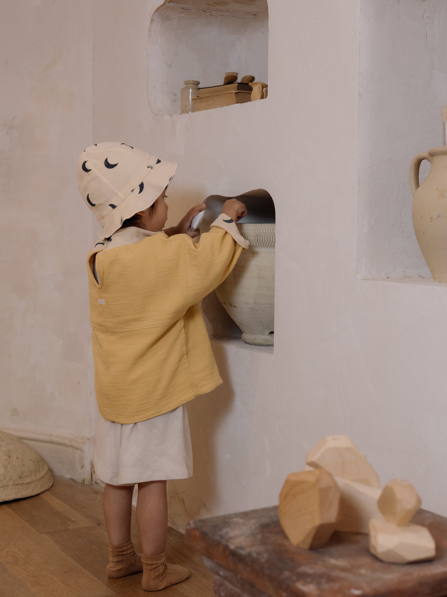 Ceramic White Waffle Rope Shorts