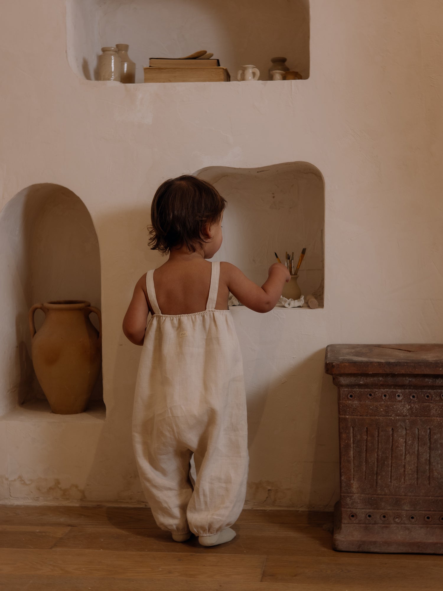 Ceramic White Artisan Jumpsuit