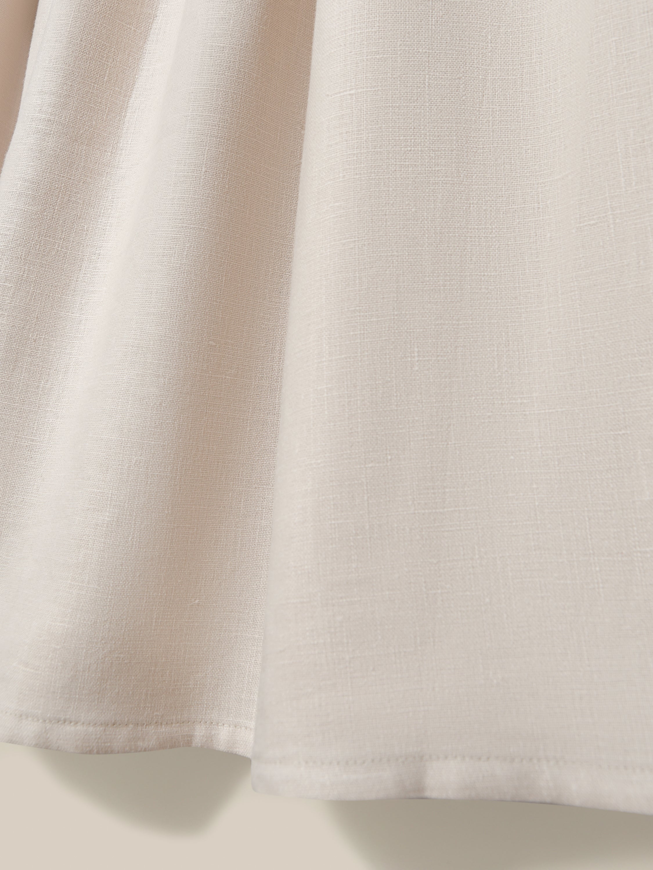 Women's Ceramic White Linen Skirt