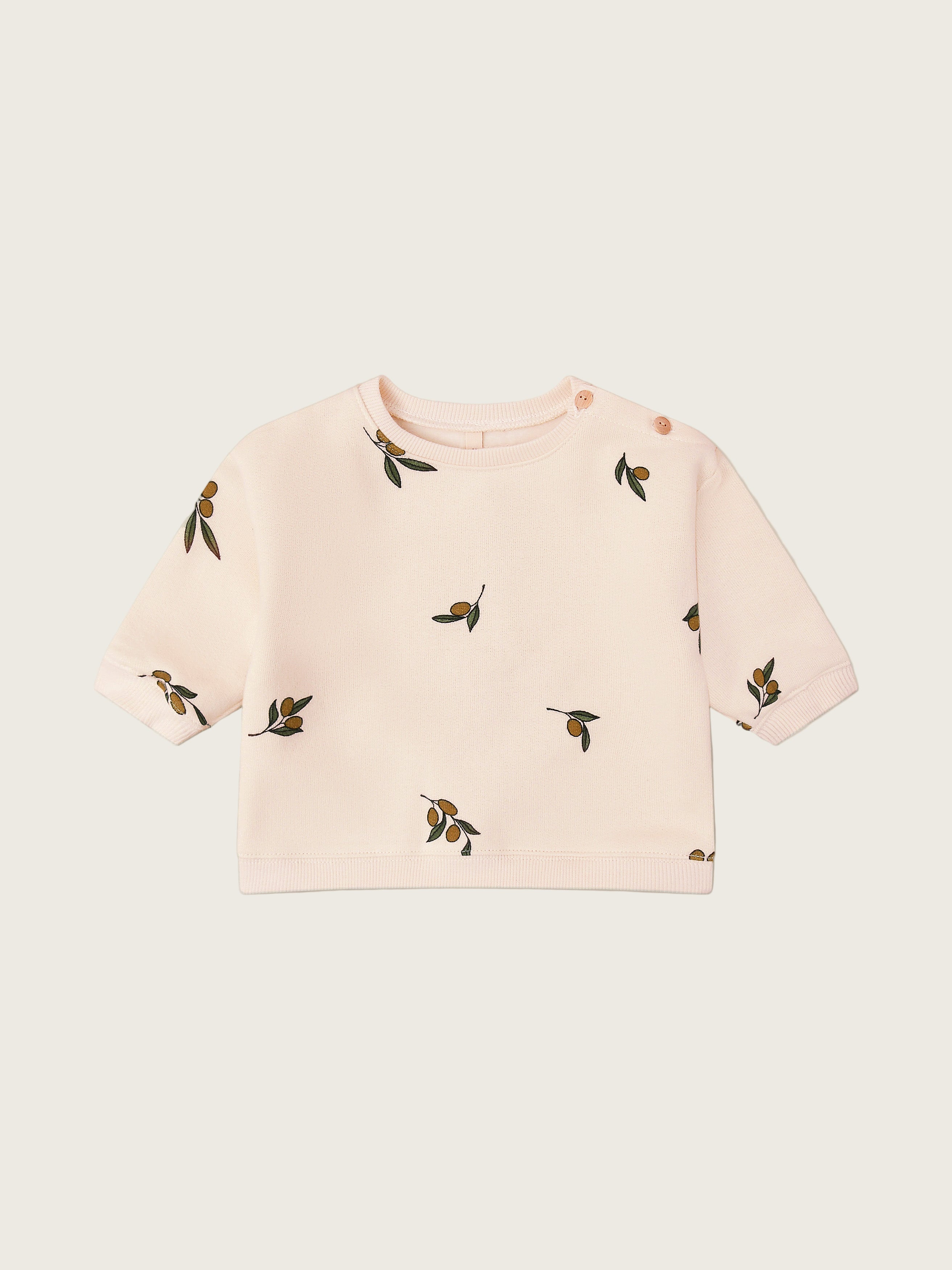 OrganicZooOBSOZOliveGardenSweatshirtBabyFront