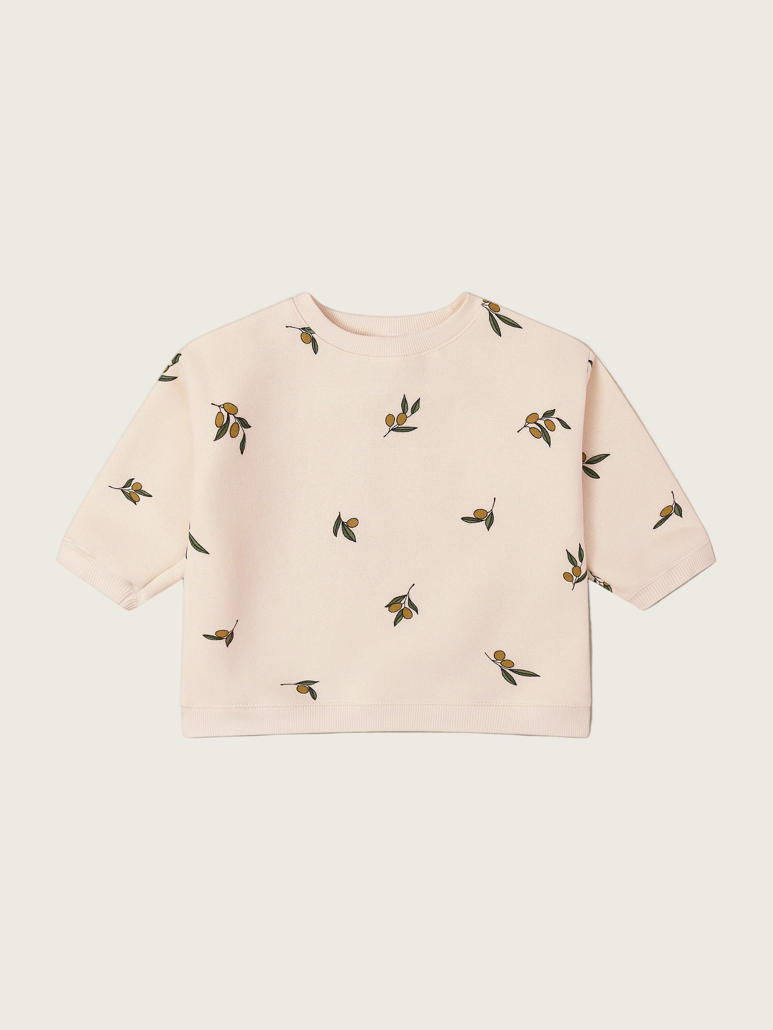 OrganicZooOBSOZOliveGardenSweatshirtToddlerFront