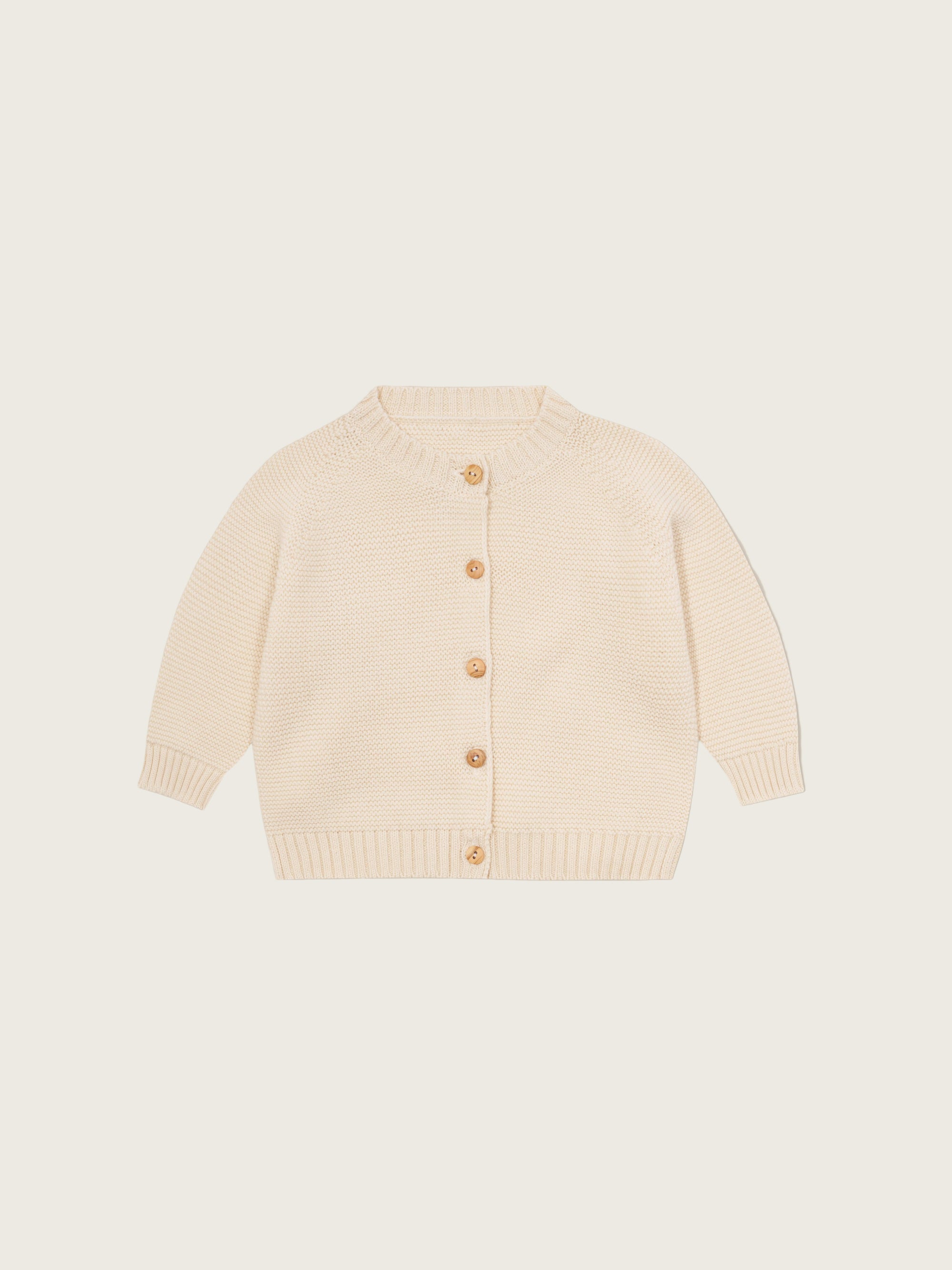 Undyed Cotton Knitted Cardigan Organic Zoo