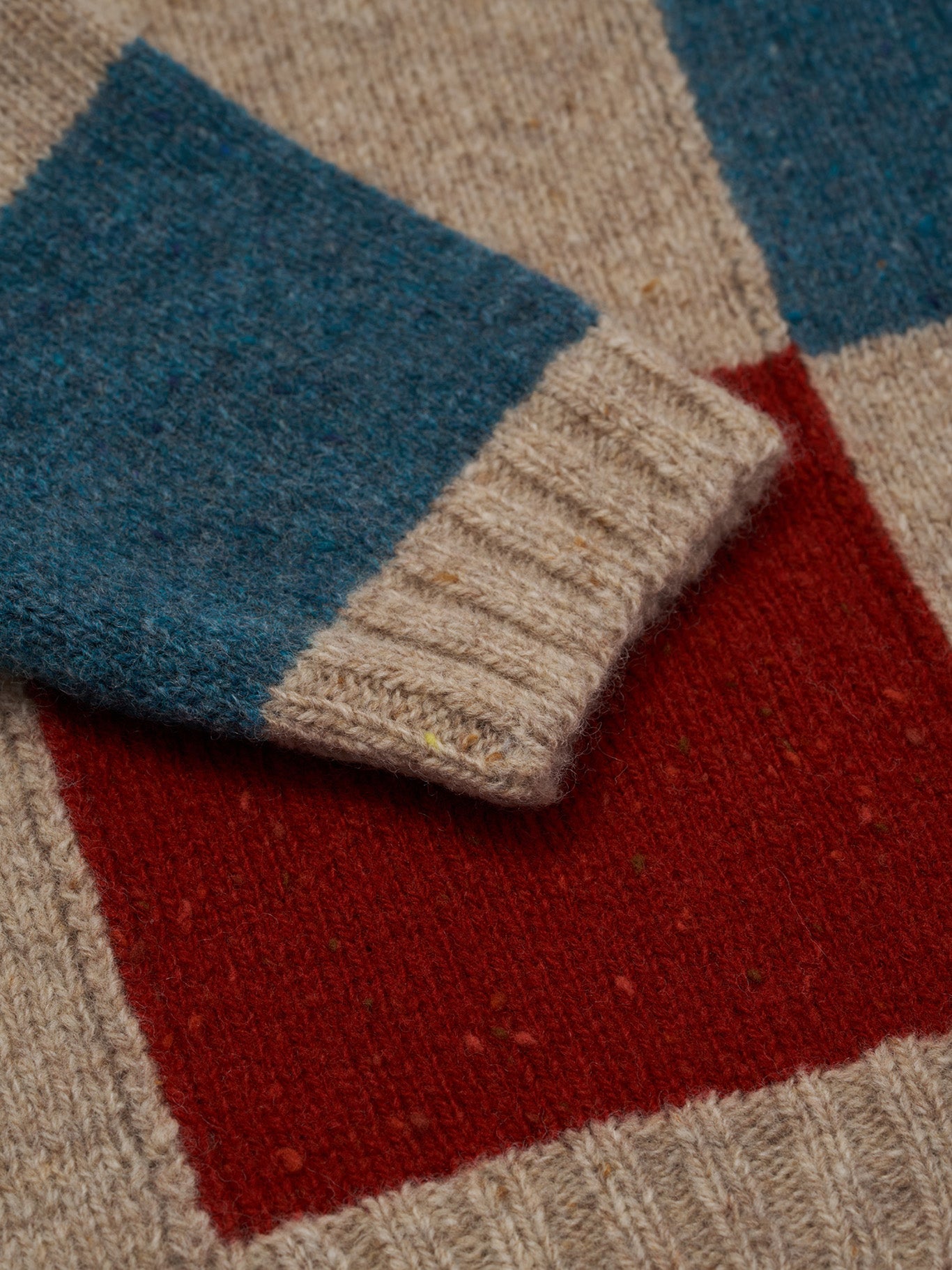 Block Patchwork Wool Jumper