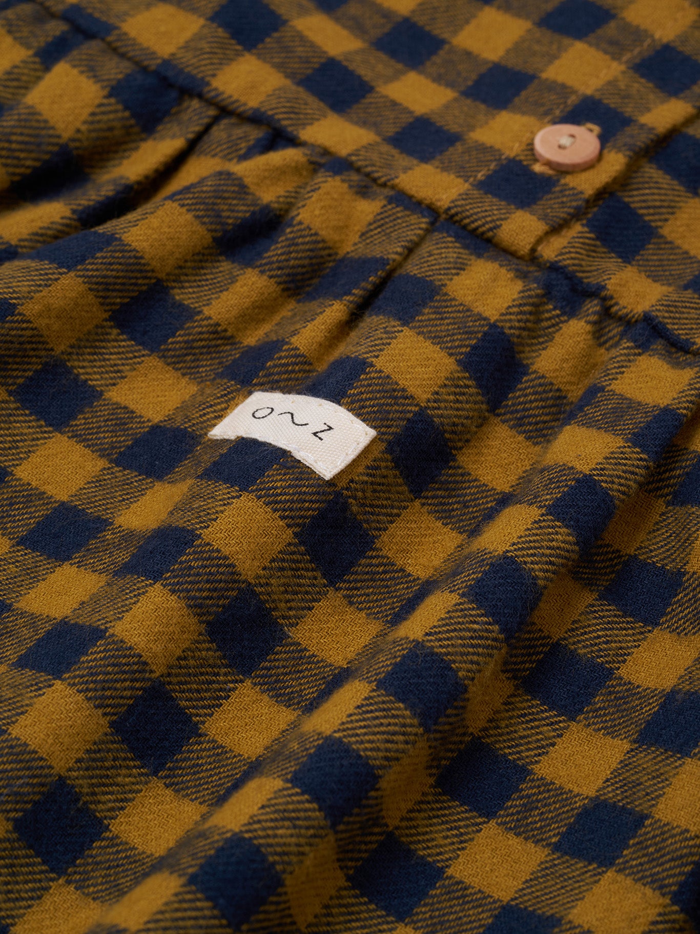 Blueberry Gingham Gather Dress