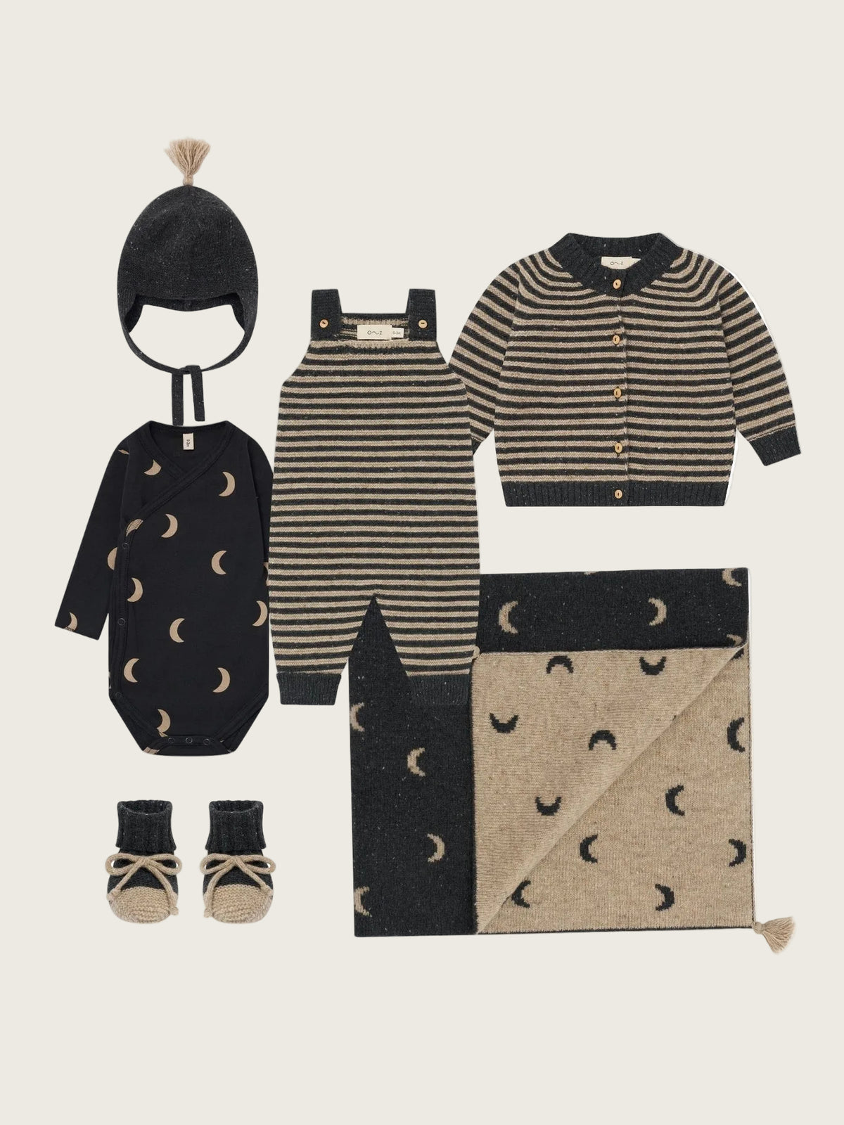 Charcoal Wool Six Piece Set