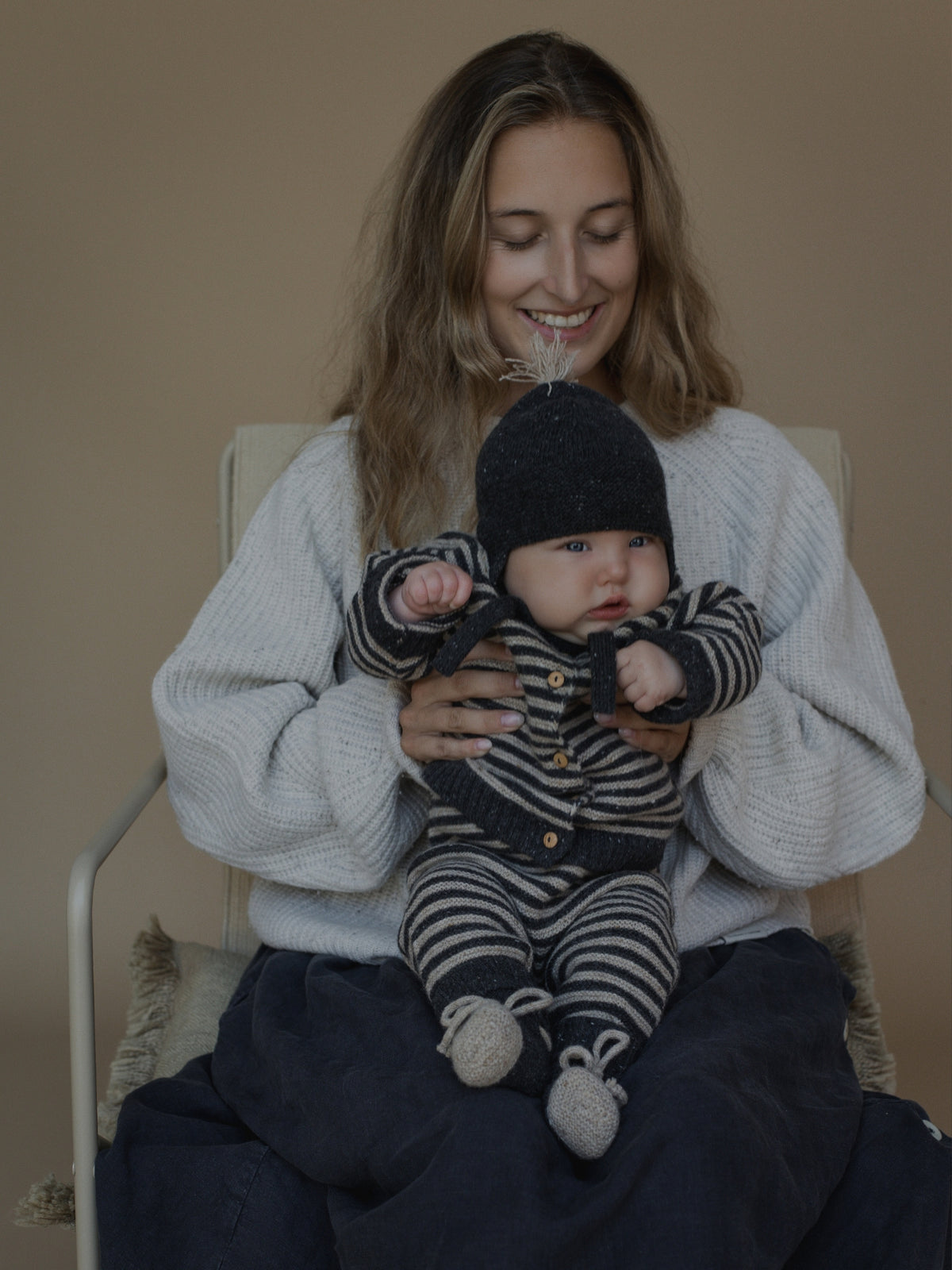 Charcoal Wool Four Piece Set
