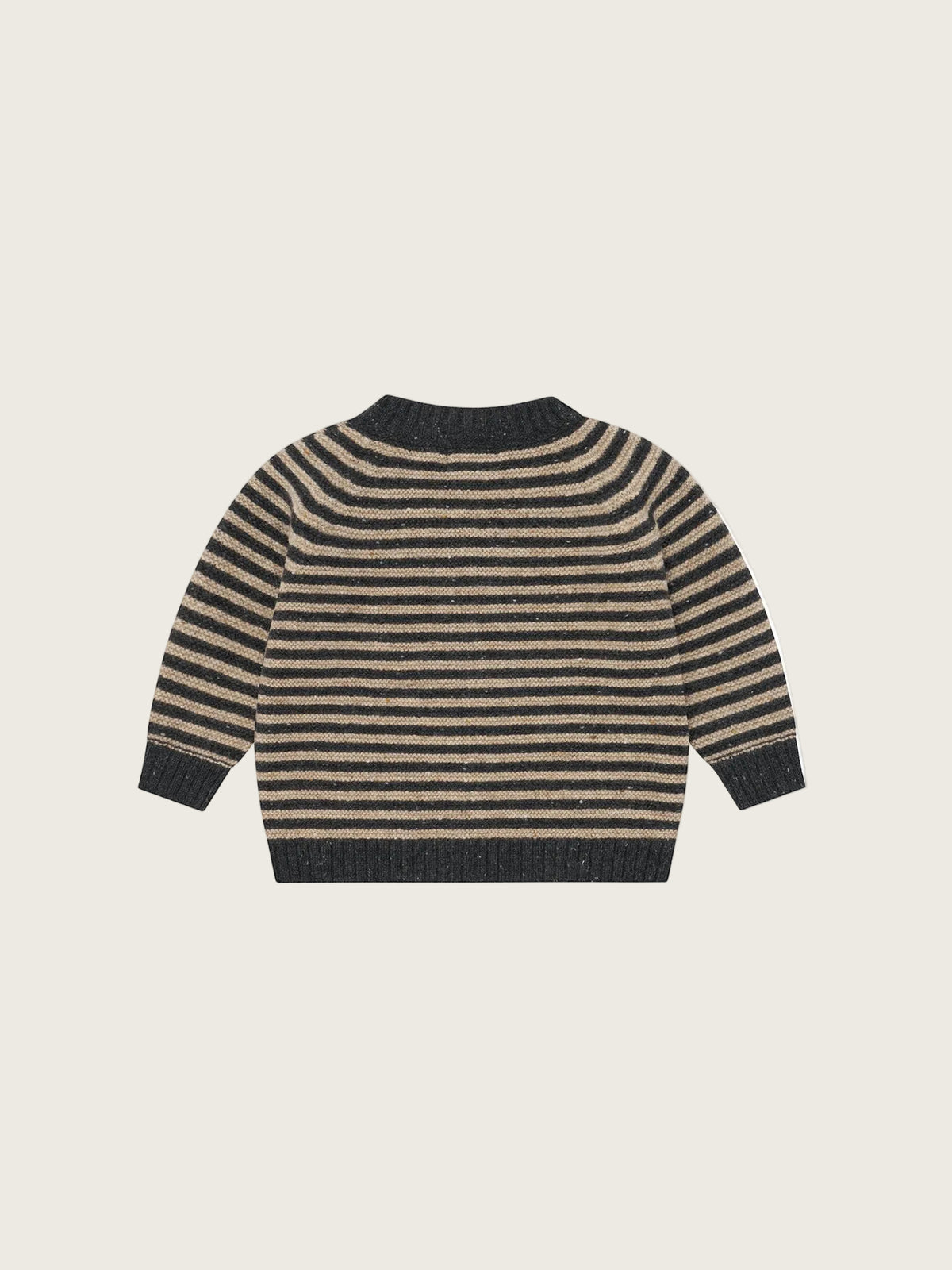 Charcoal Stripes Wool Cardigan