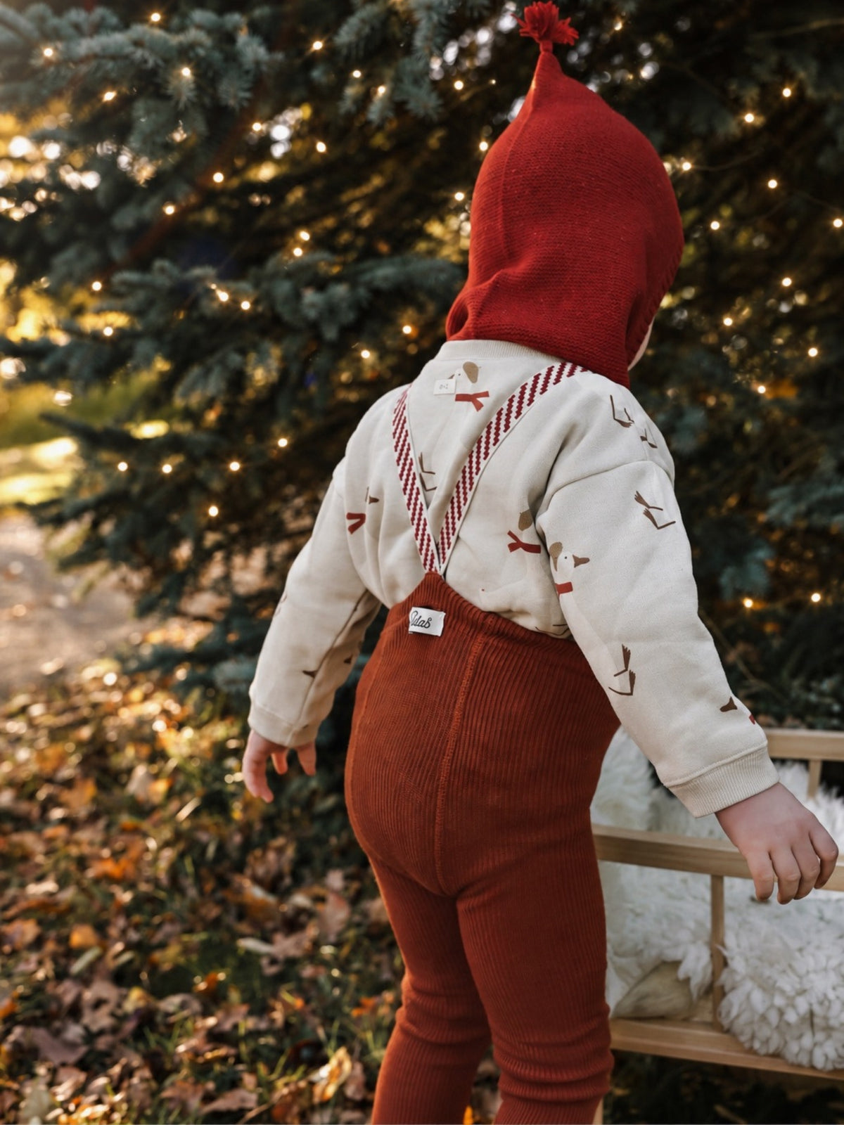Cinnamon Christmas Cotton Tights