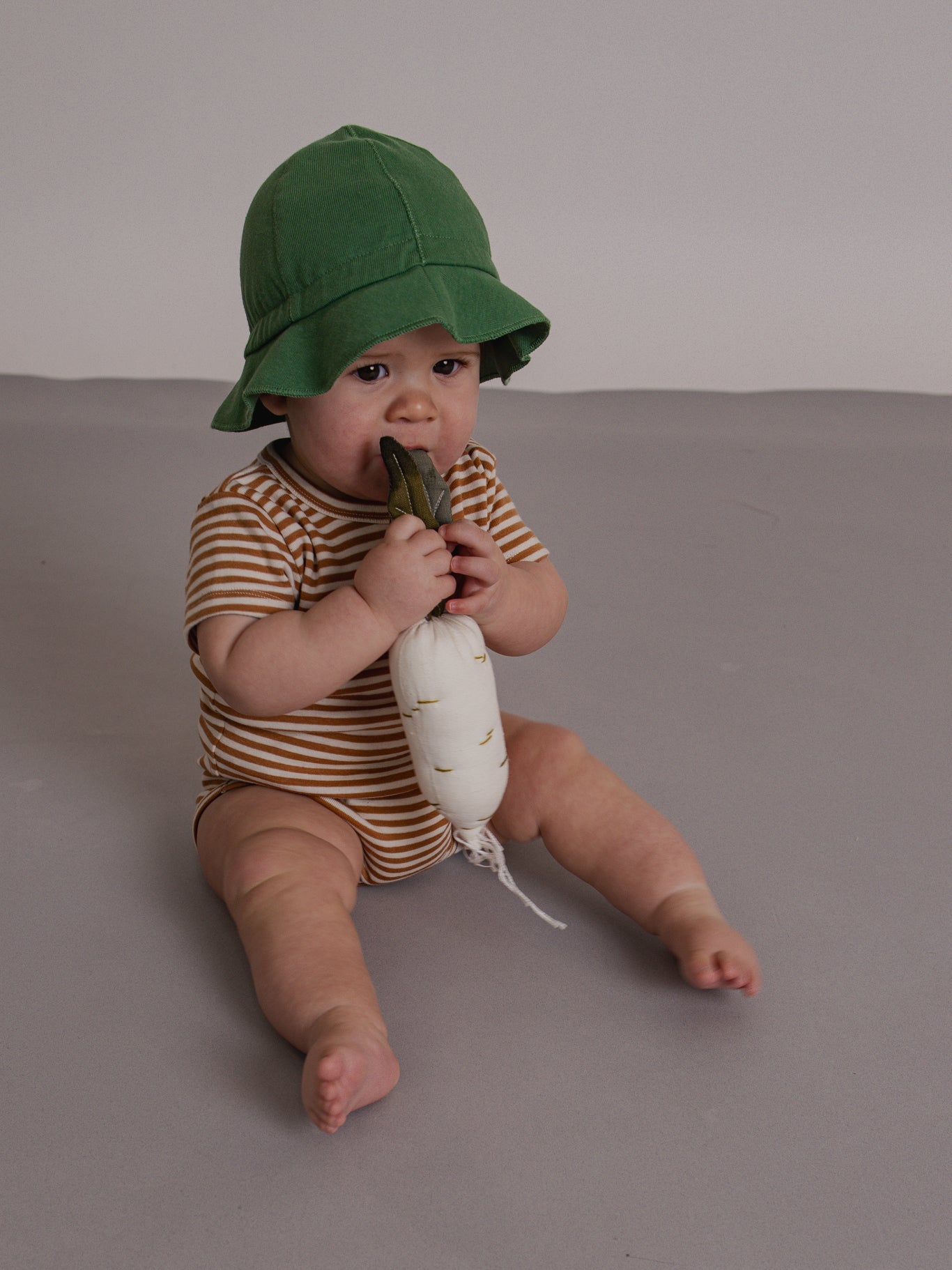 Copper Stripes Short Sleeve Bodysuit