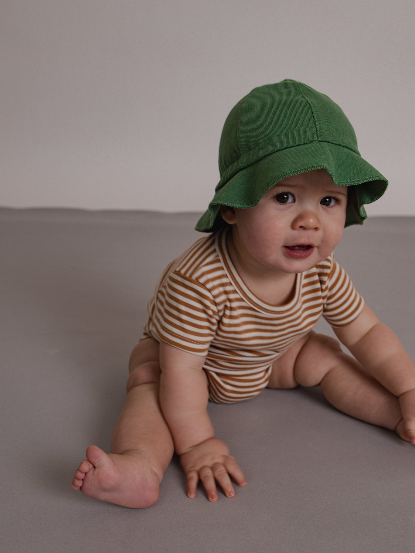 Copper Stripes Short Sleeve Bodysuit