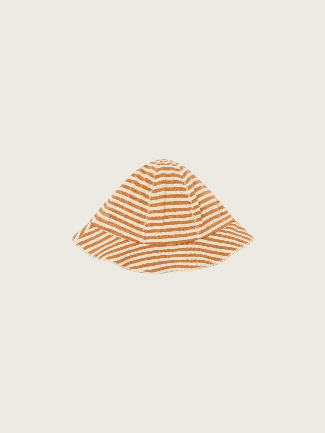 Striped bucket hat on a white background