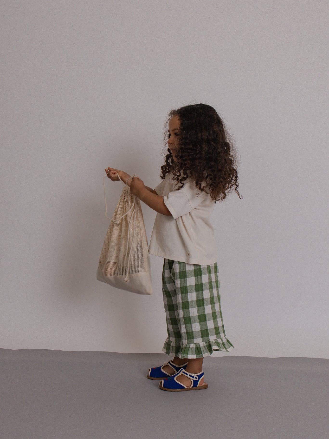 Dill Gingham Frill Culottes
