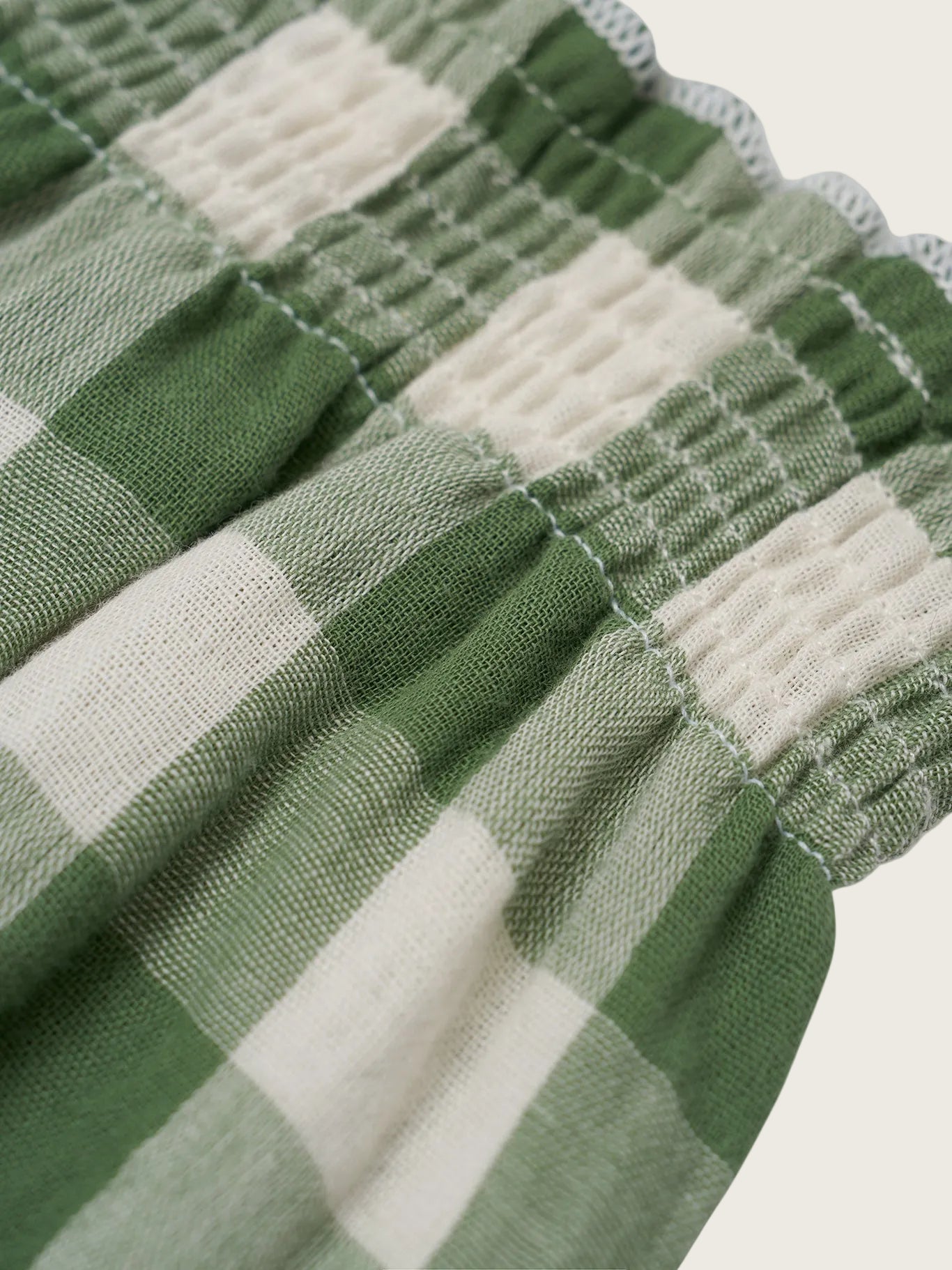 Dill Gingham Spaghetti Bodysuit