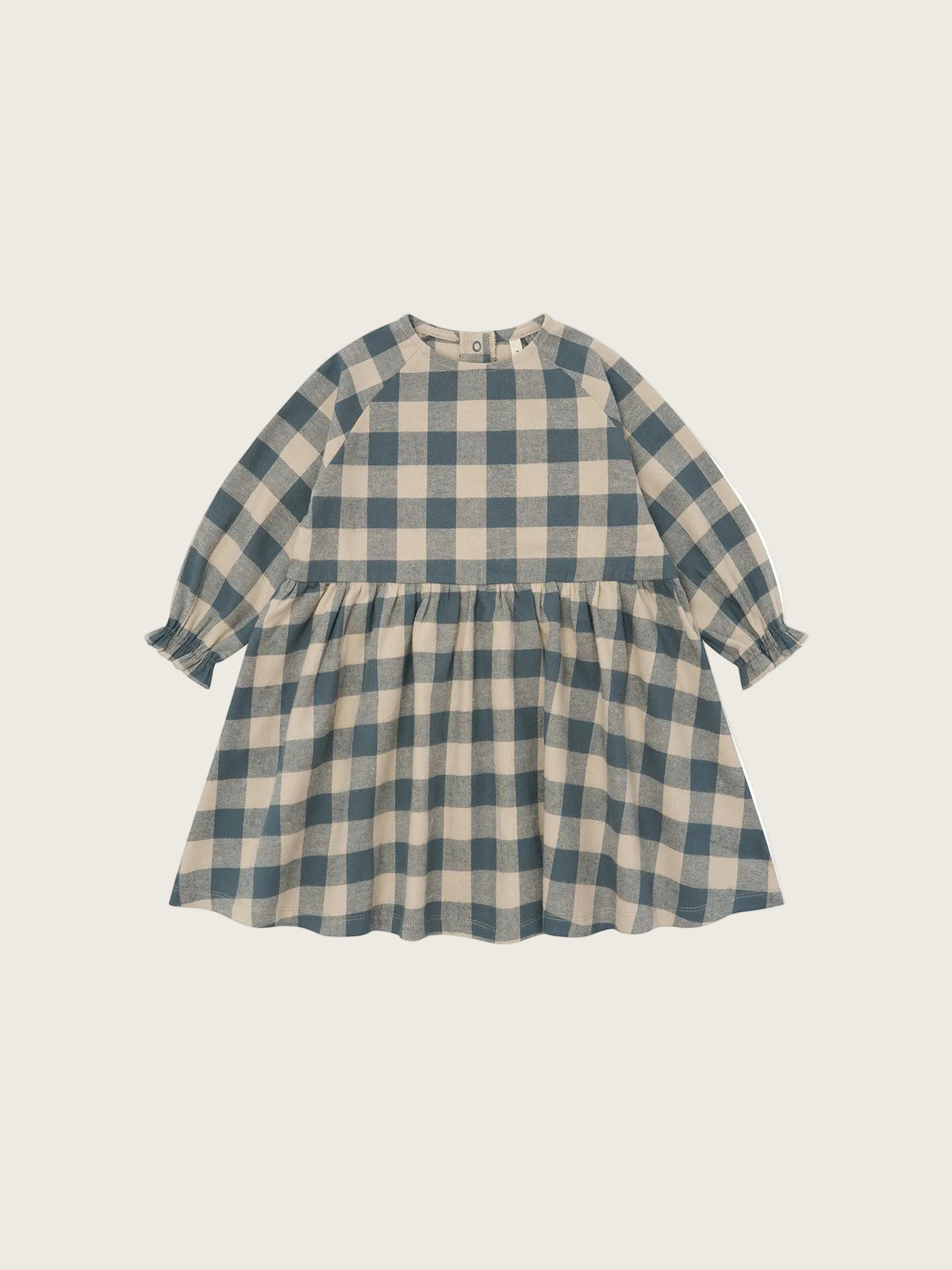 Fog Blue Gingham Field Dress