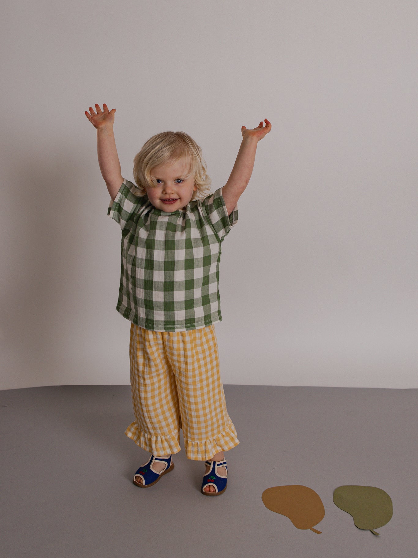 Honeycomb Gingham Frill Culottes