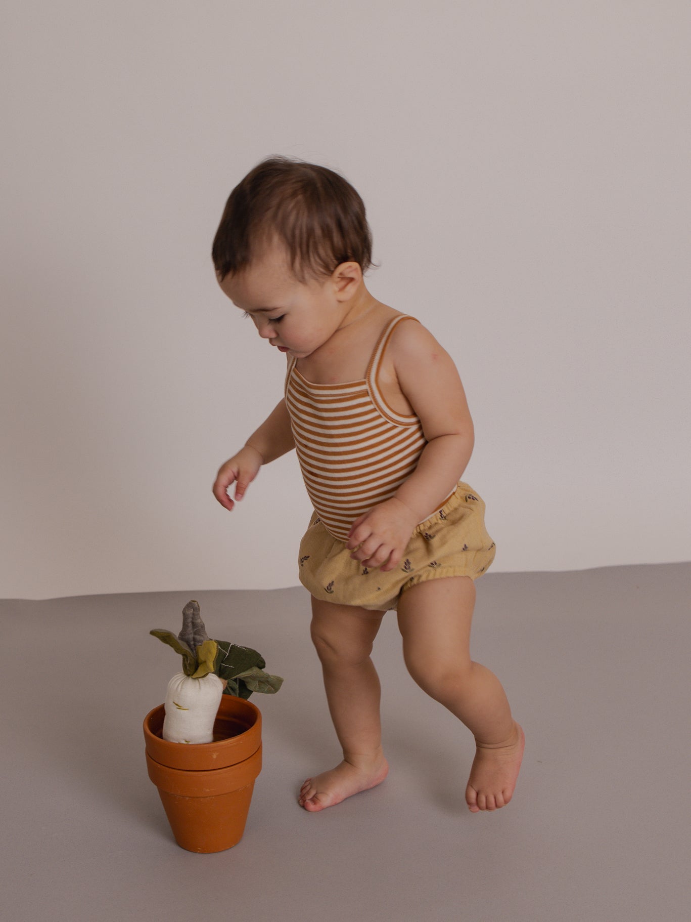 Copper Stripes Tank Bodysuit