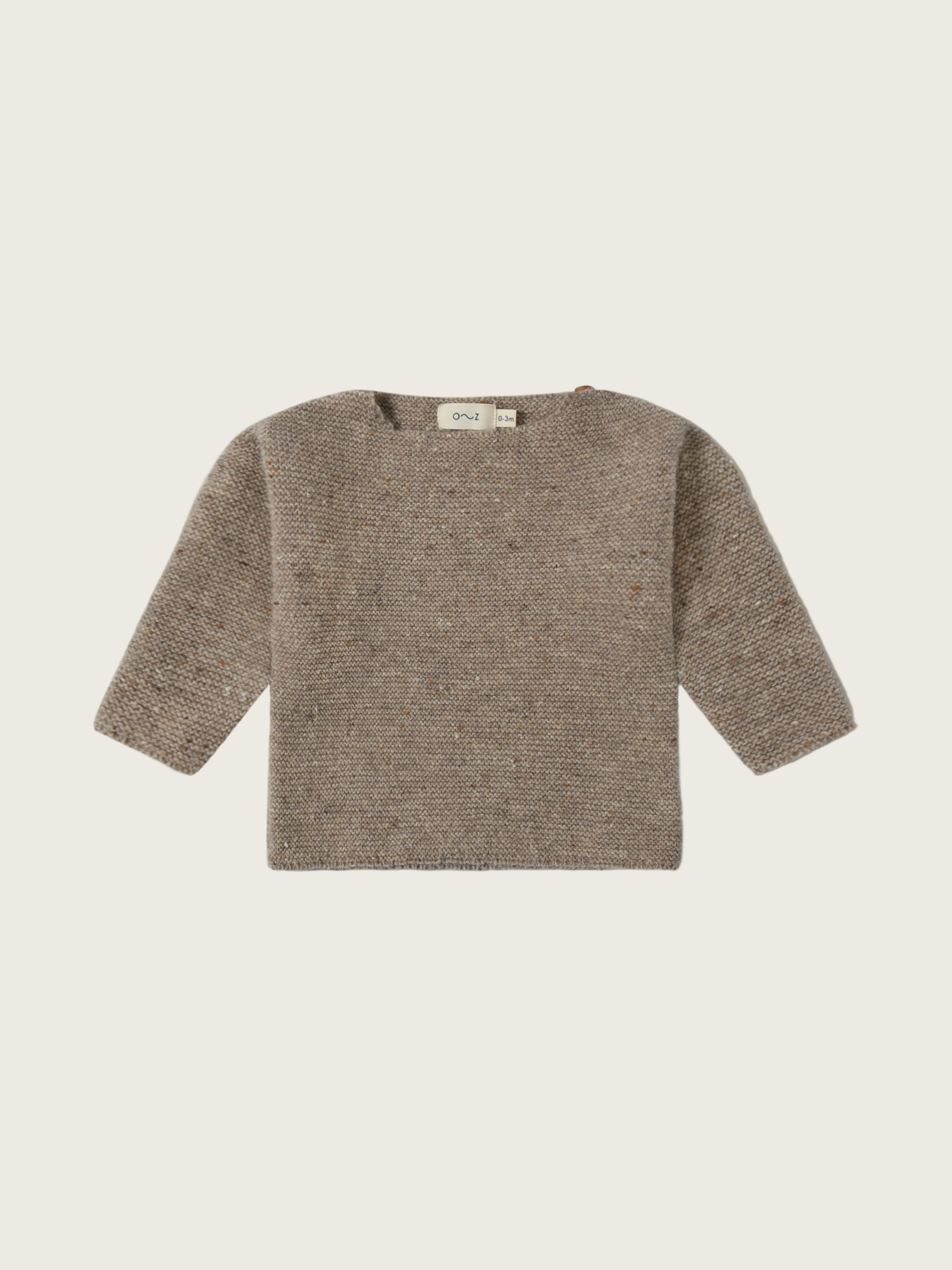 Oatmeal Shoulder Button Wool Jumper