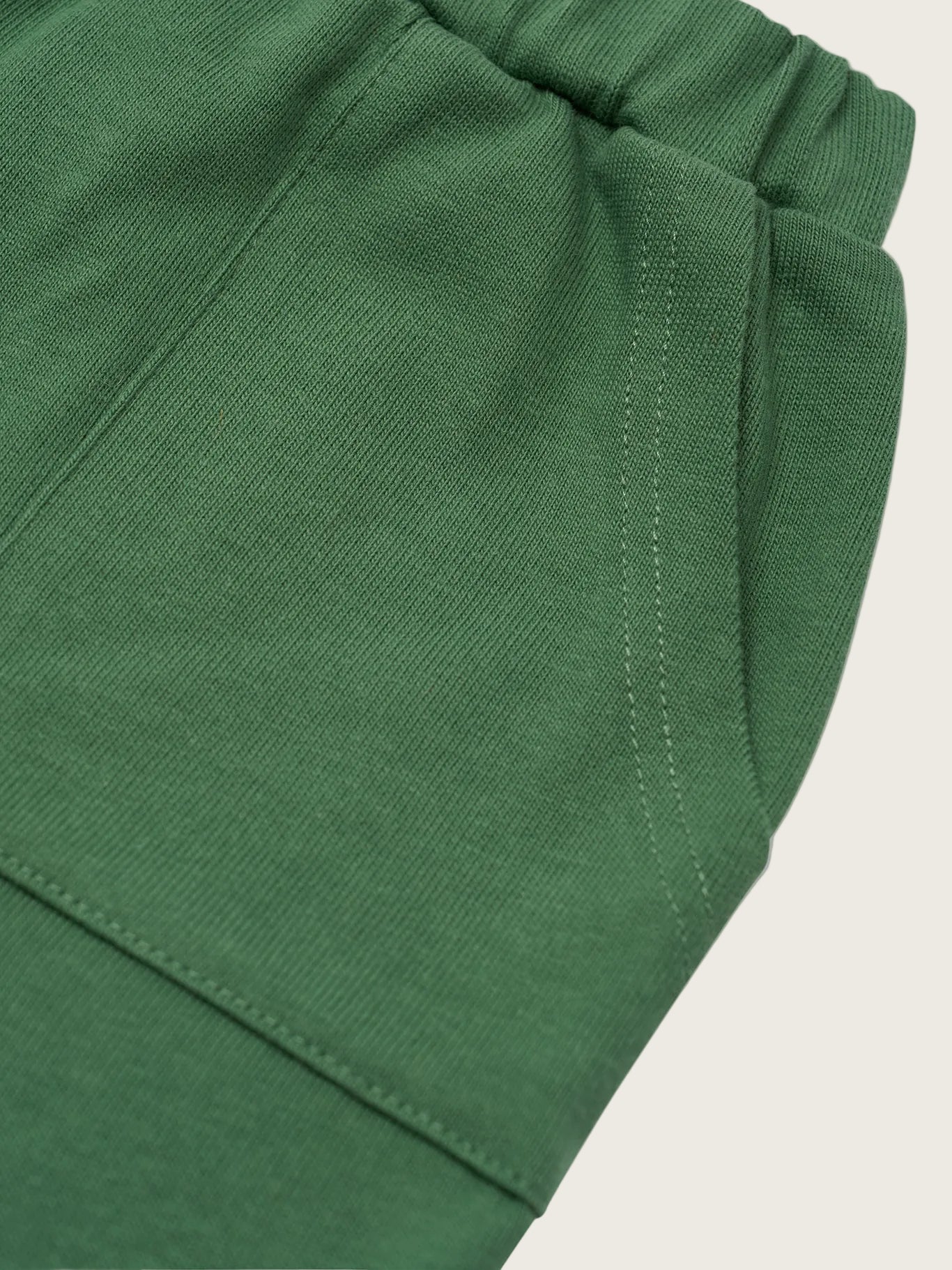 Close-up of green fabric with a white background