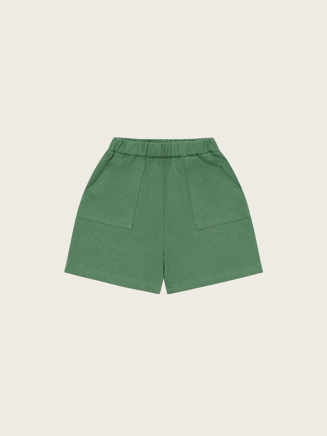 Green shorts on a white background