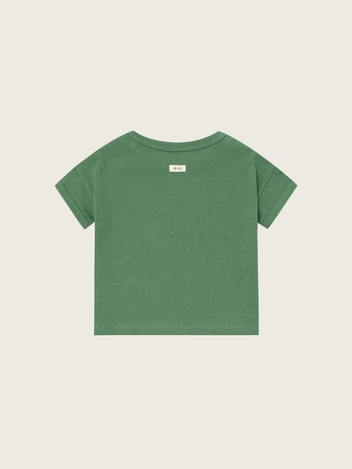 Green t-shirt on a white background