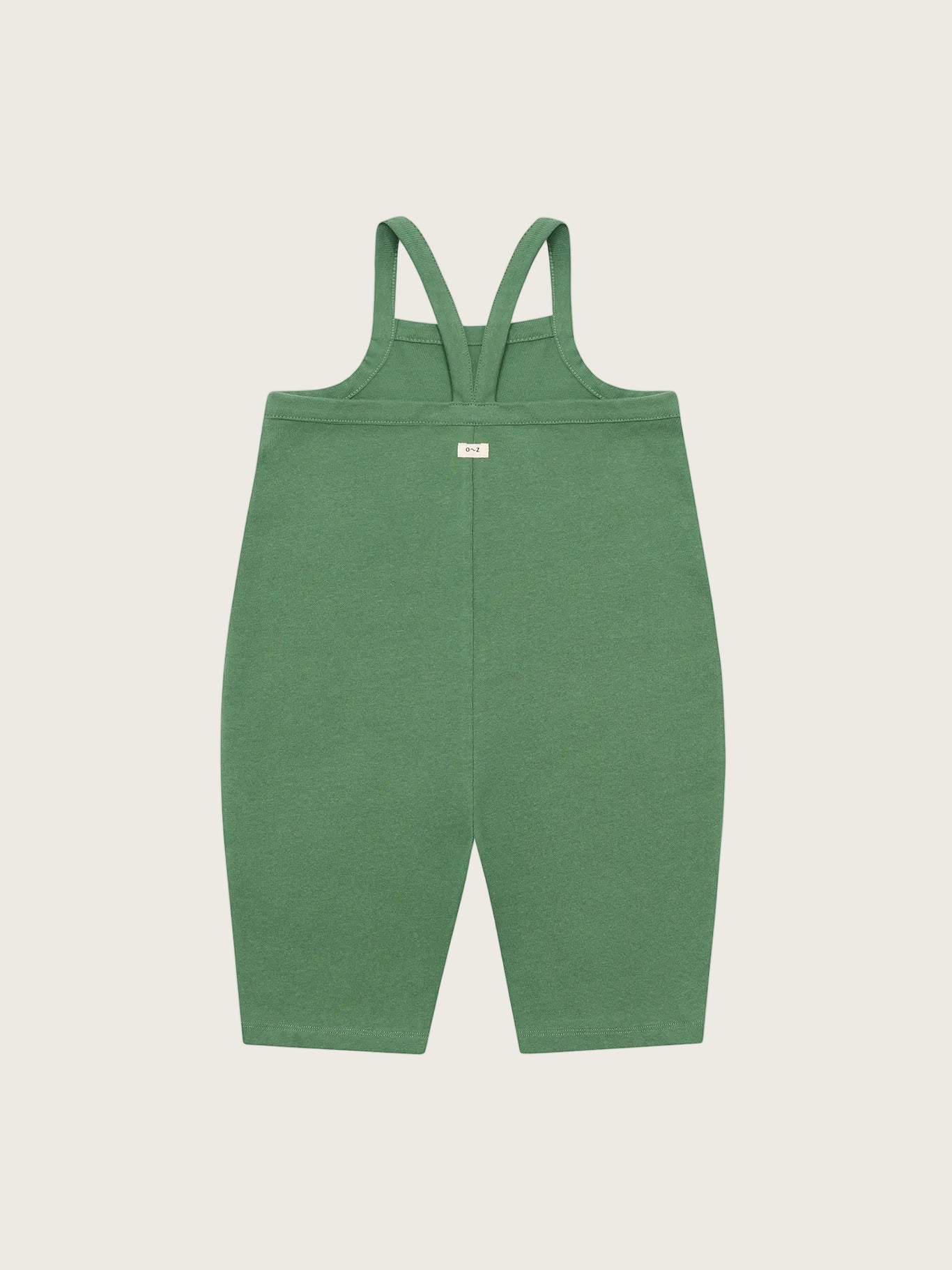 Green overalls on a white background