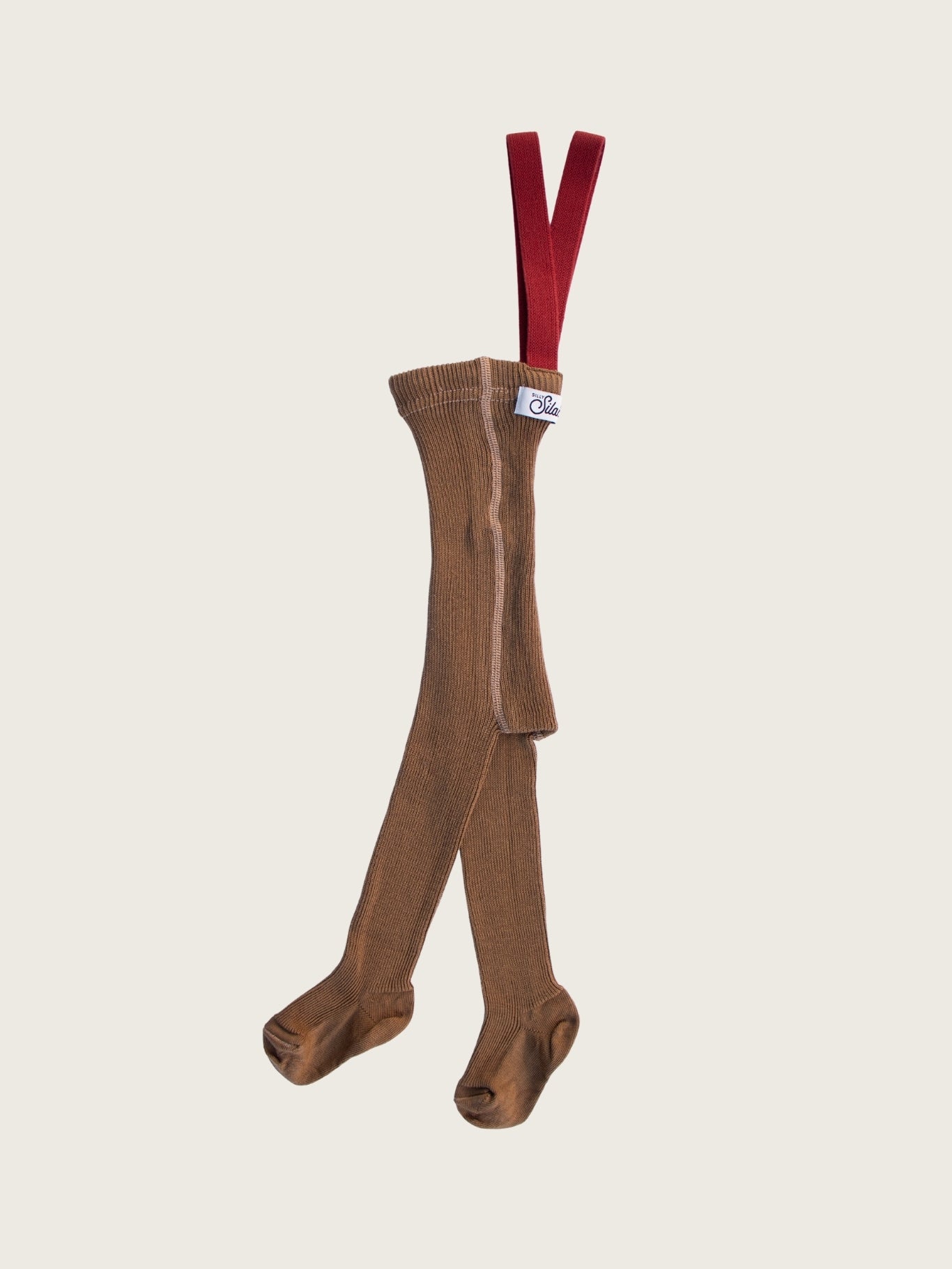 Acorn Brown Tights with Maple Leaf Braces