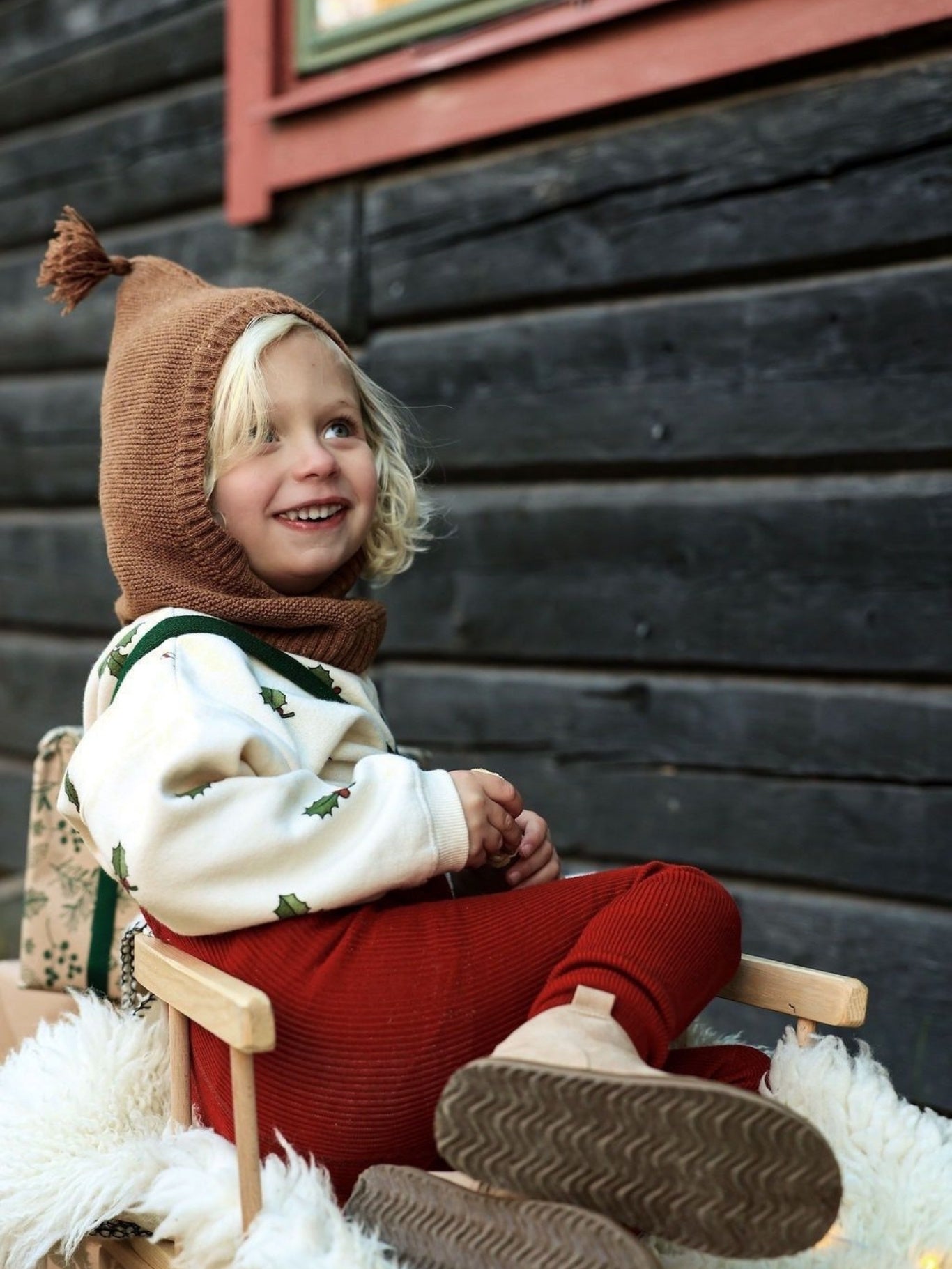 Maple Leaf Tights with Dark Forest Green Braces