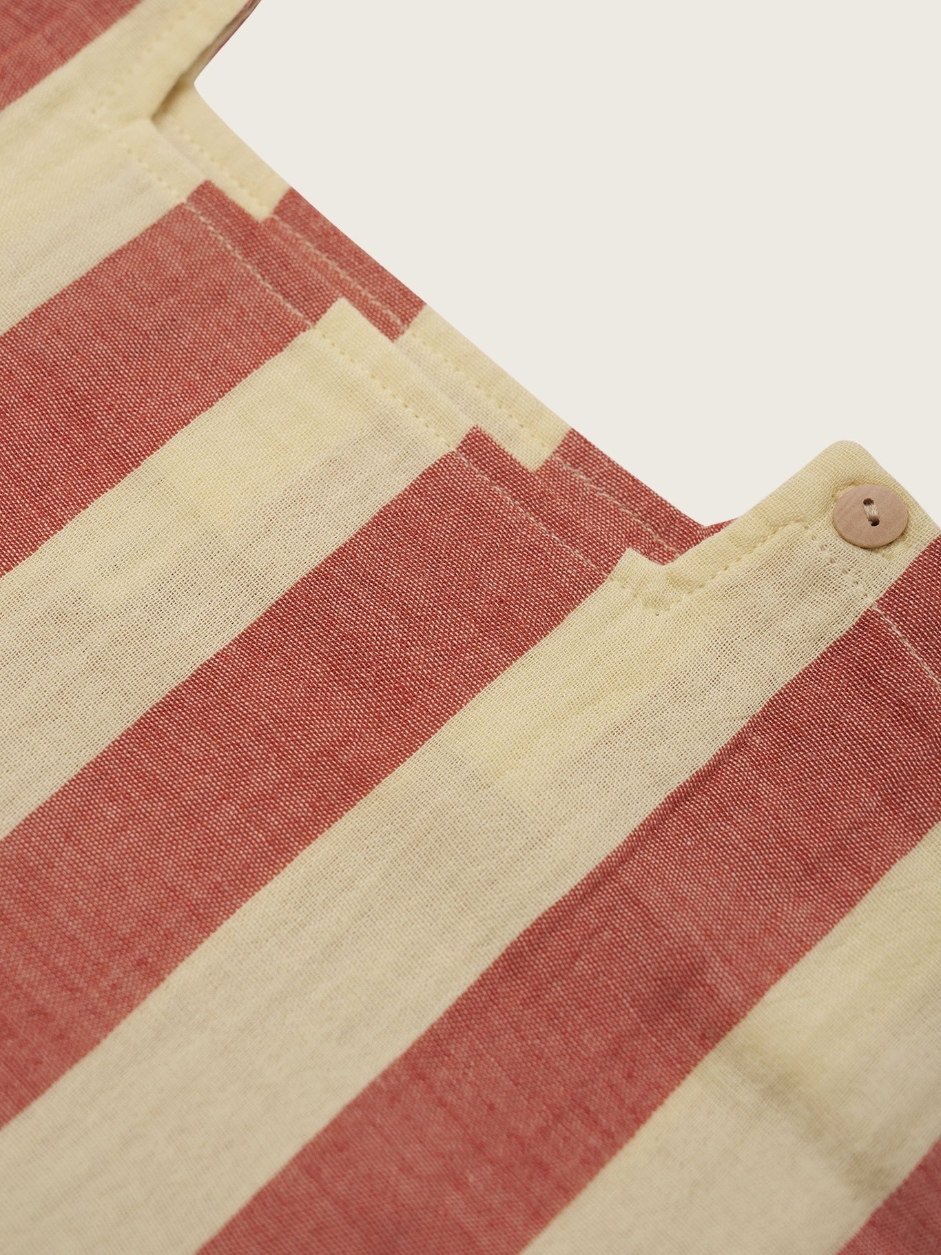 Tomato Stripes Square Neck T-Shirt