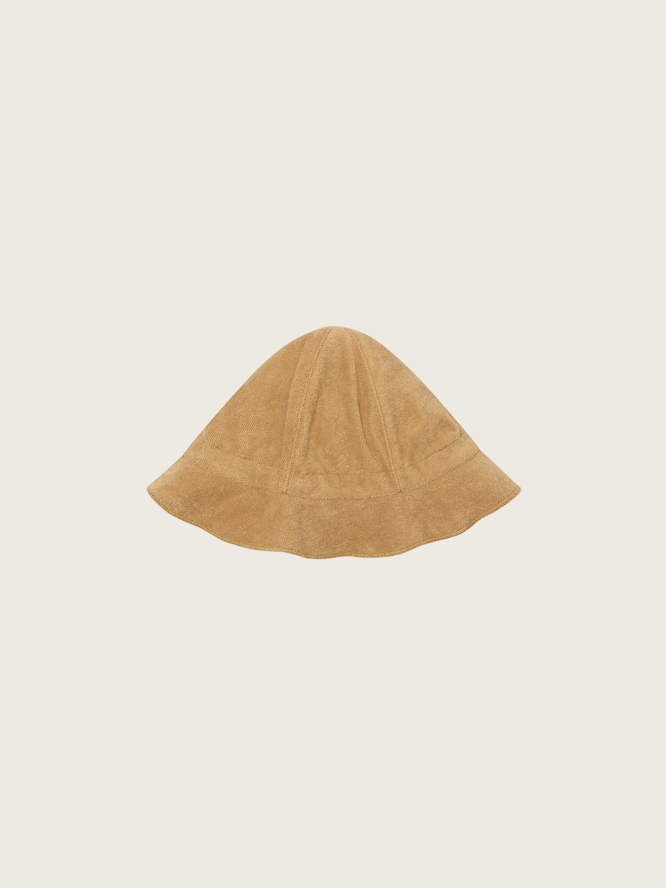 Brown bucket hat on a white background