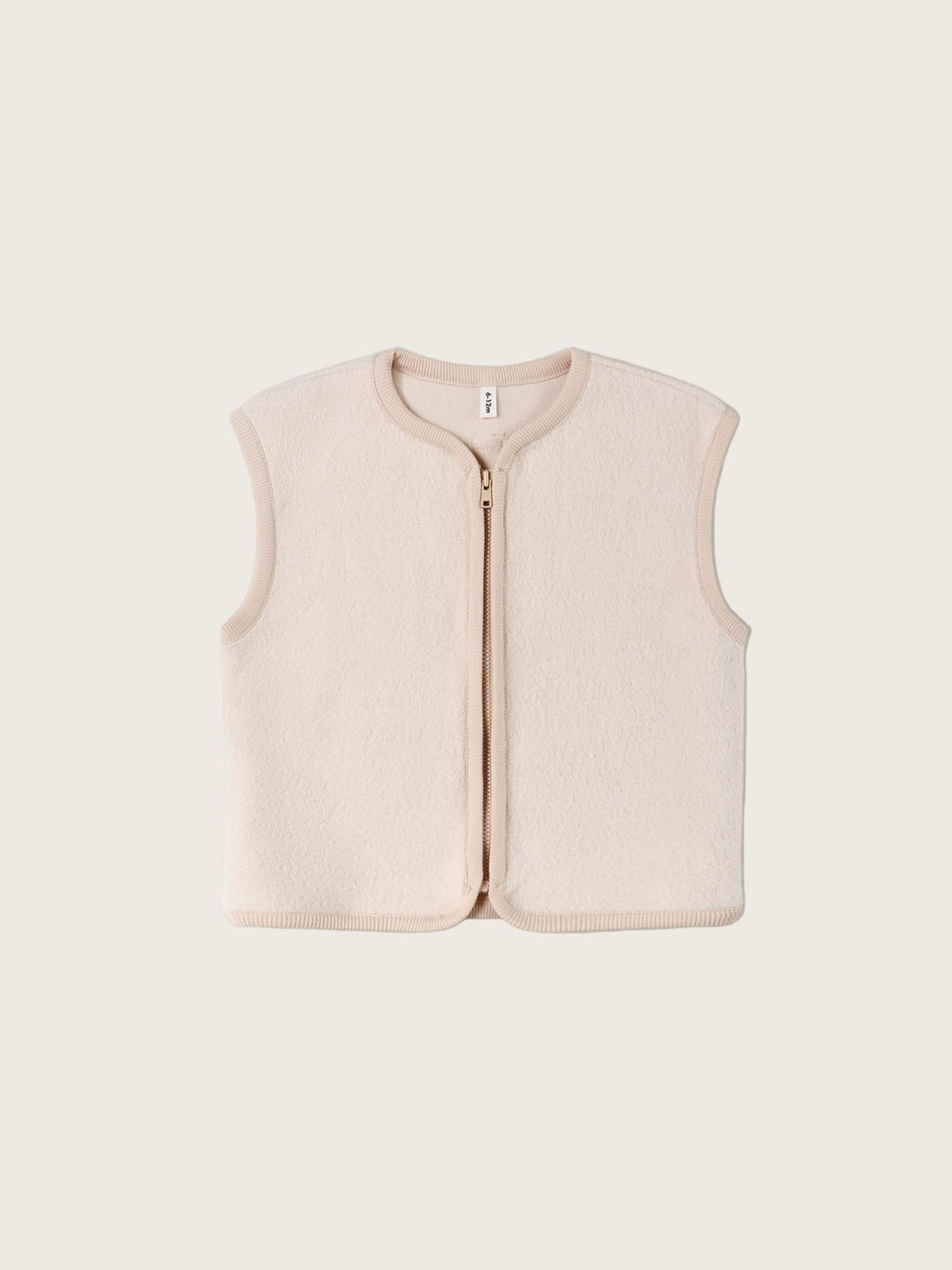 Almond Fleece Vest | Organic Zoo