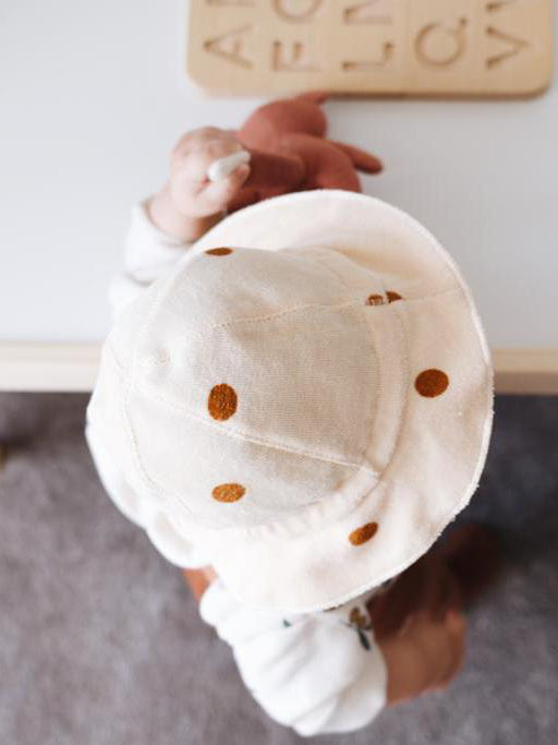 Dots Terry Bucket Sun Hat
