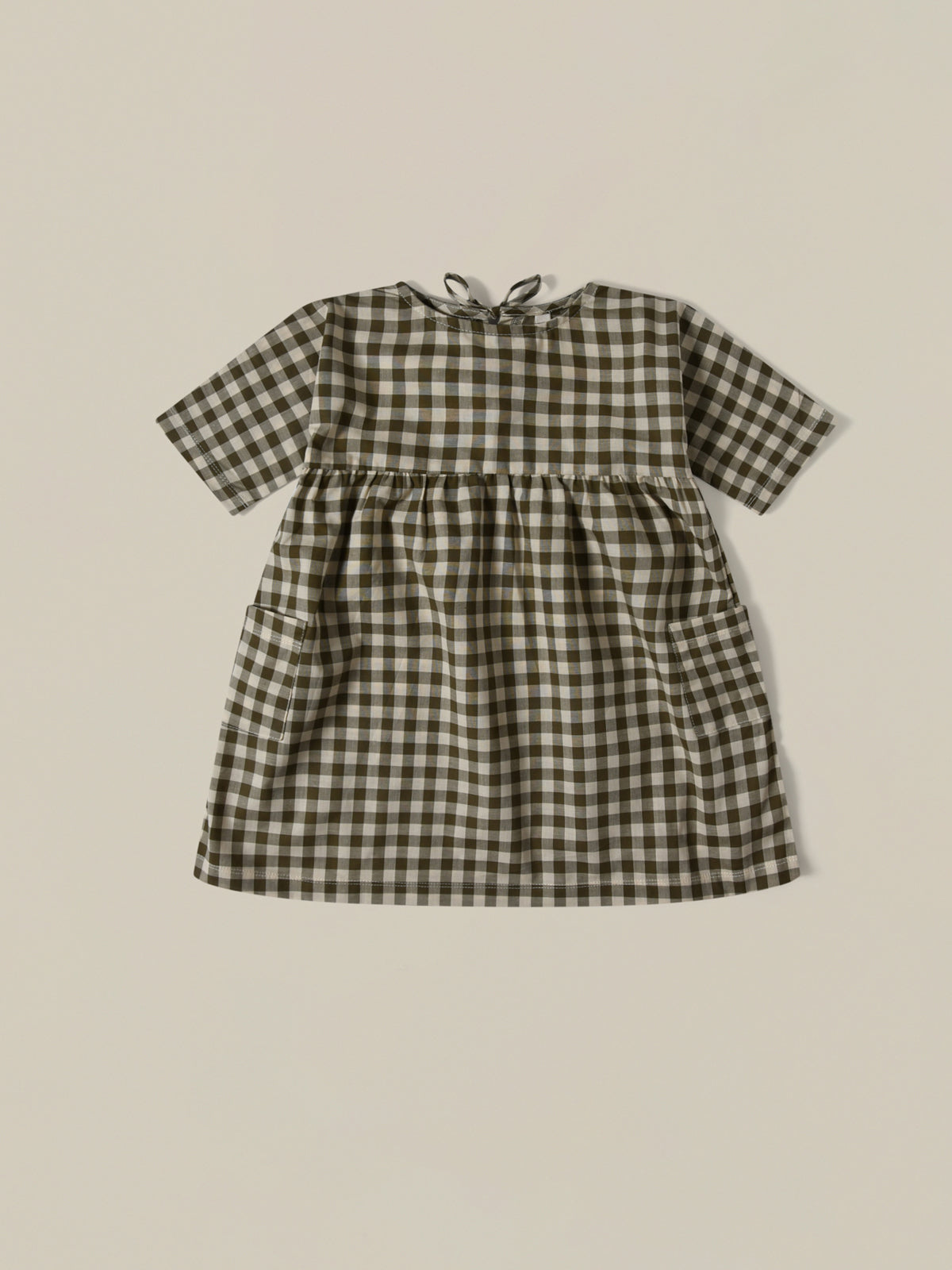 Olive Gingham Bella Dress | Organic Zoo