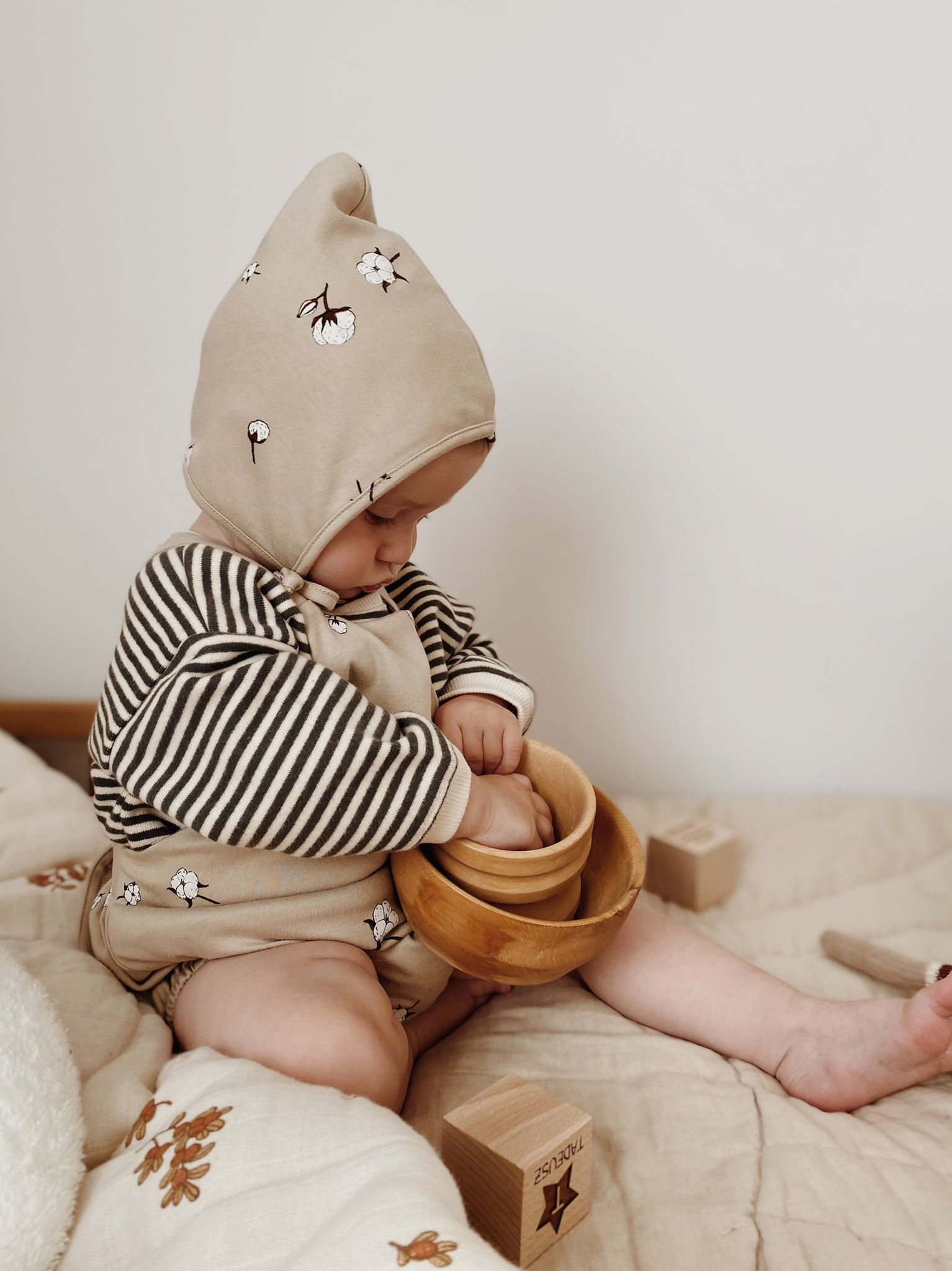 Bonnet pour Bébé Fille en Coton Bio Rose - Sense Organics - Prairymood