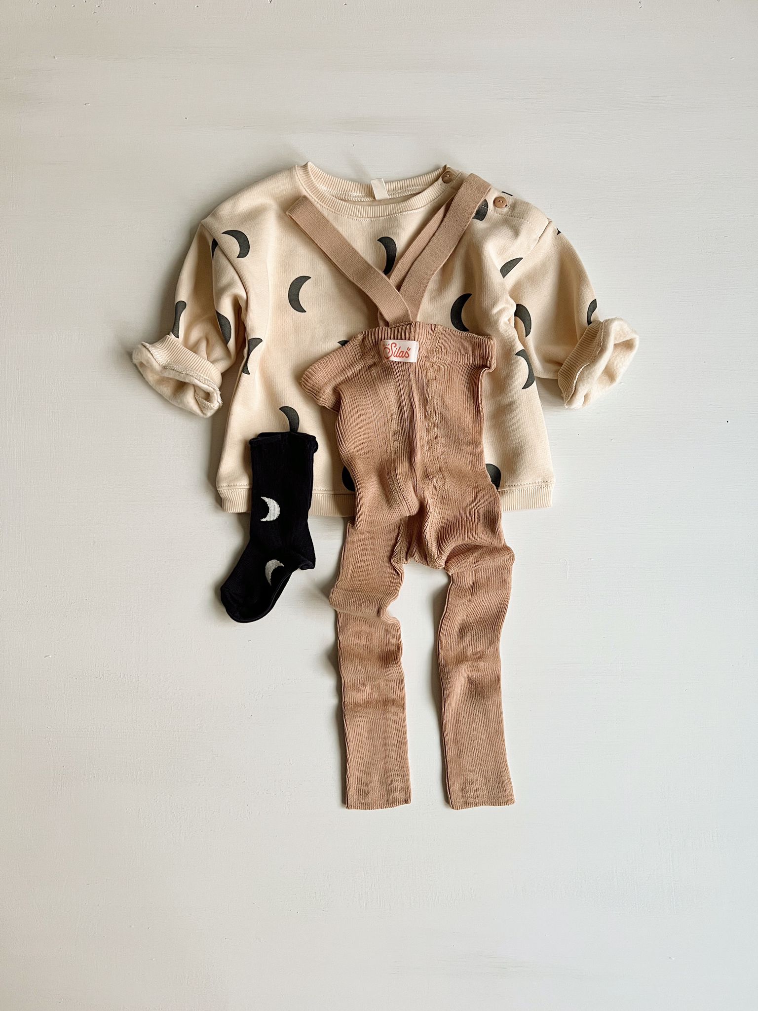 Clay Footless Tights with braces