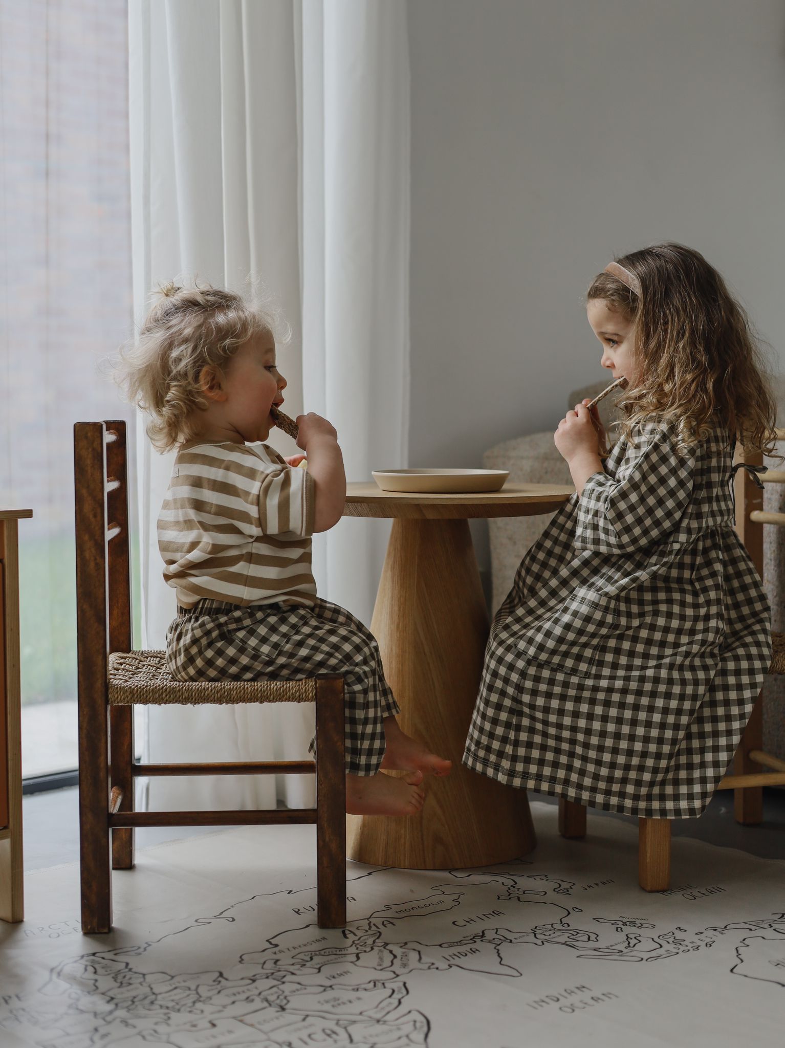 Olive Gingham Bella Dress