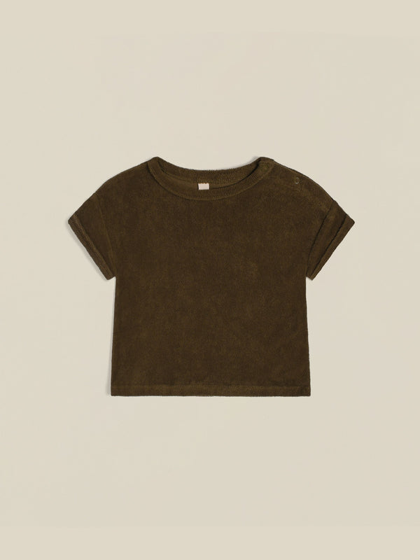 Olive Terry Boxy T-Shirt 