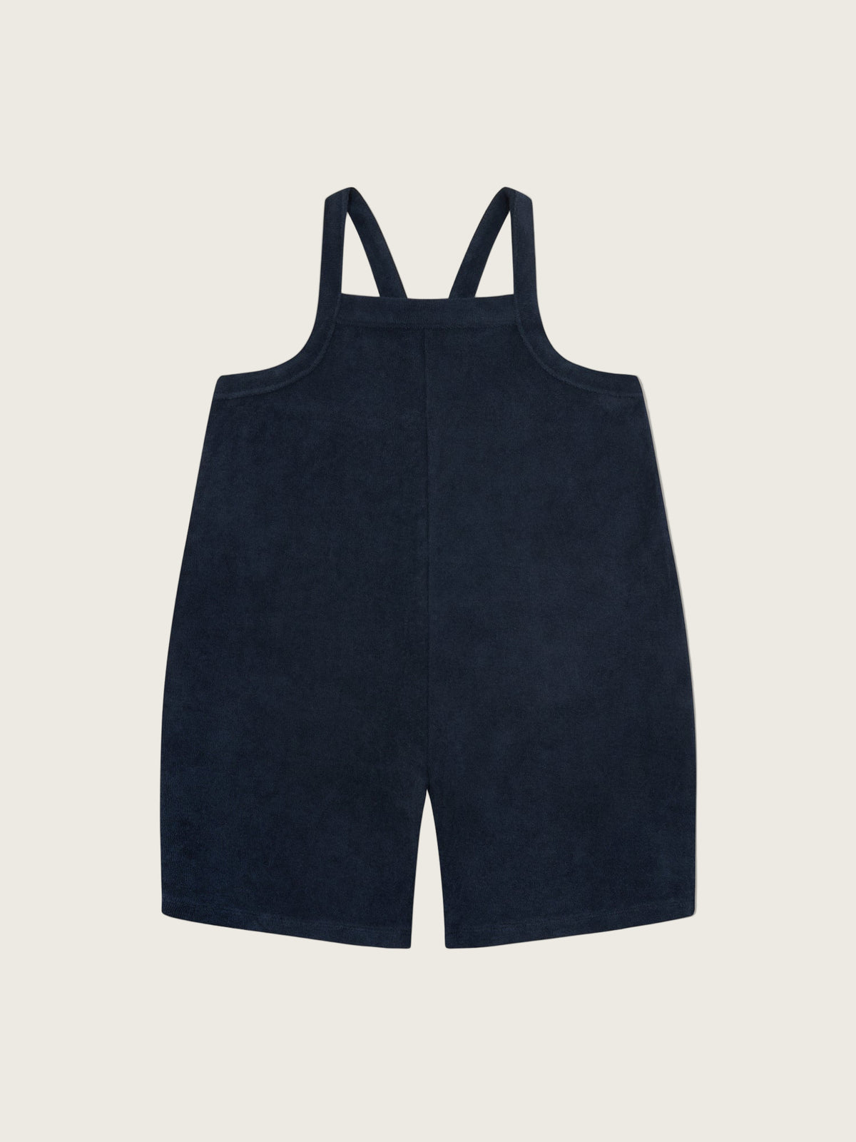 Terry Cropped Dungarees