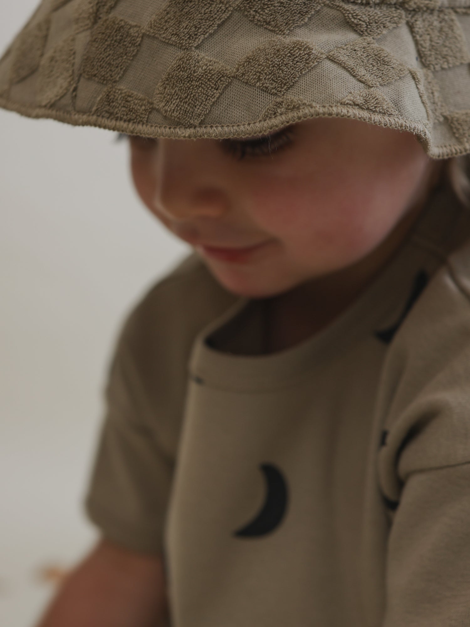 Dusky Checkerboard Terry Sun Hat ~ Organic Zoo