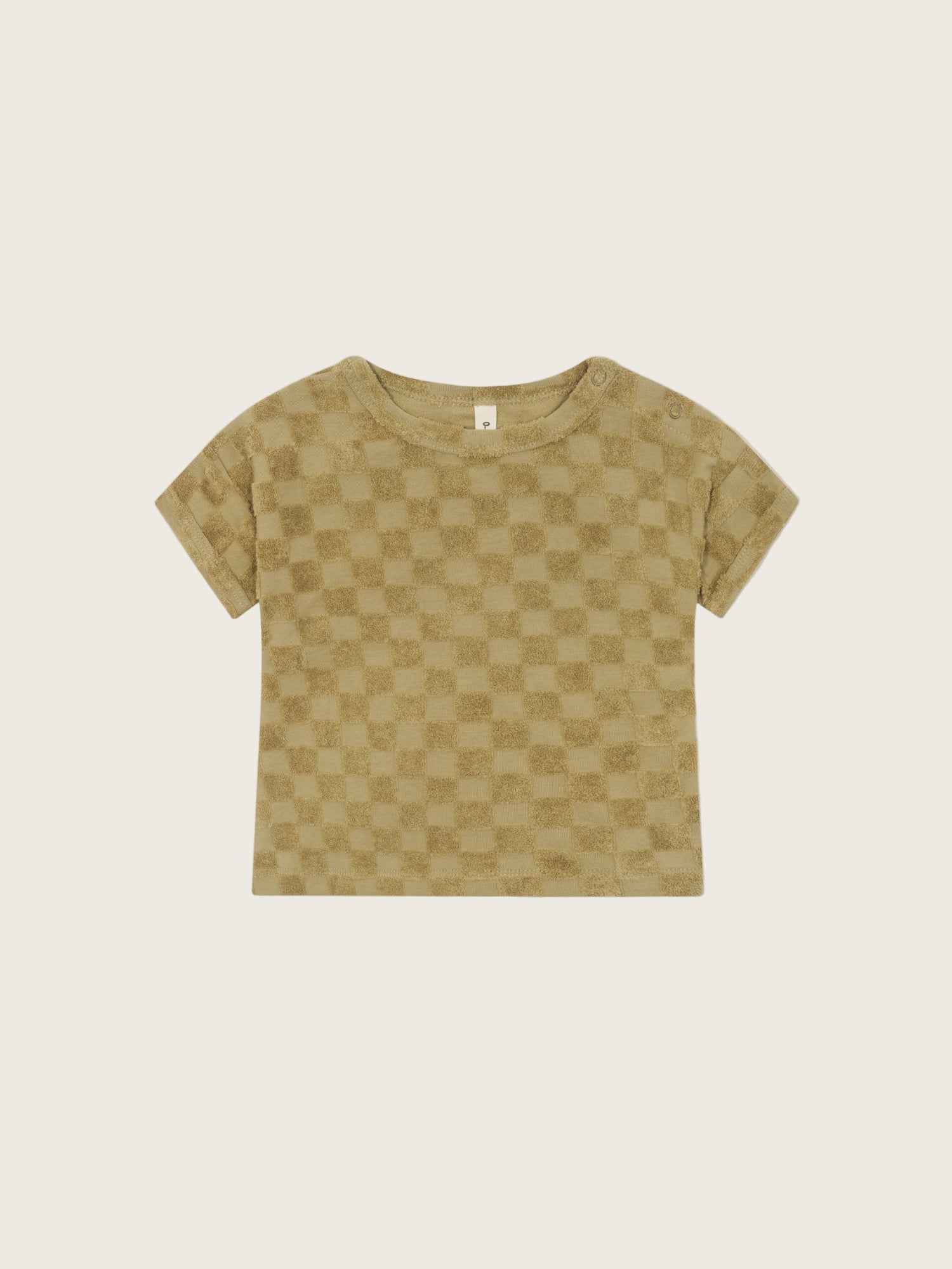 Dusky Checkerboard Terry Boxy T Shirt