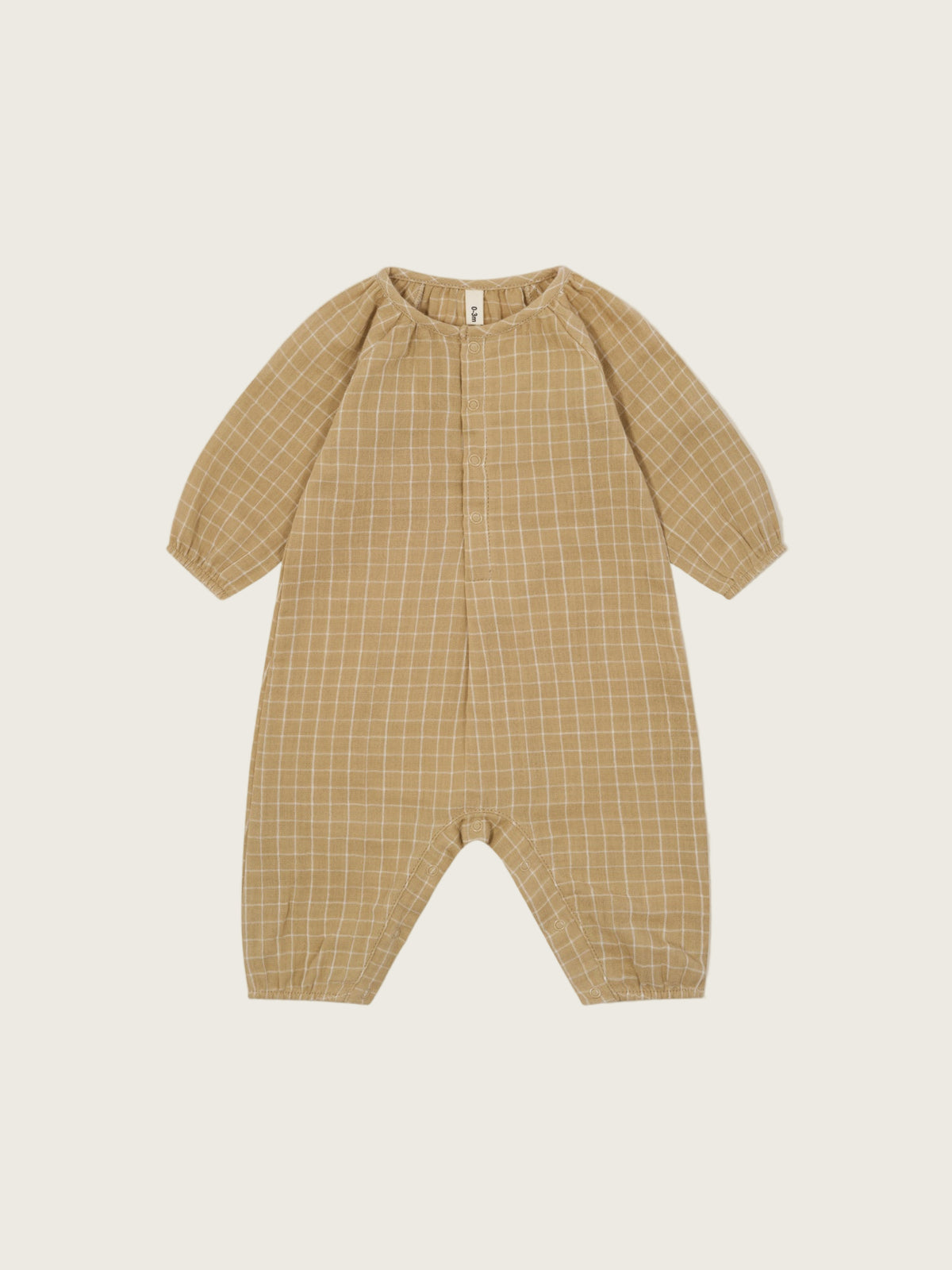 Grid Check Wheat Onesie