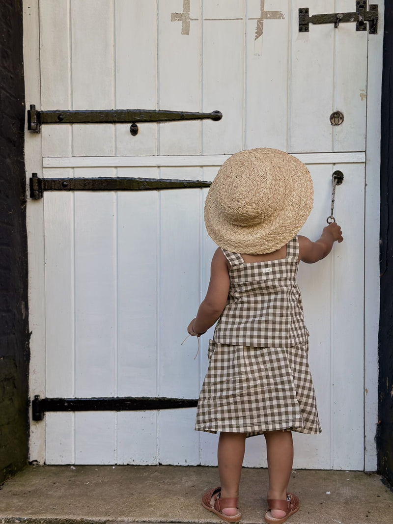 Olive Gingham Dolce Top | Organic Zoo