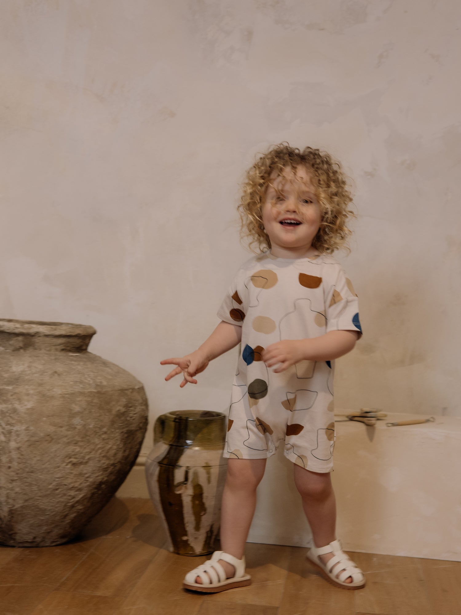 organic zoo Ceramic White Potter Dress Ceramics Summer Romper | Organic Zoo