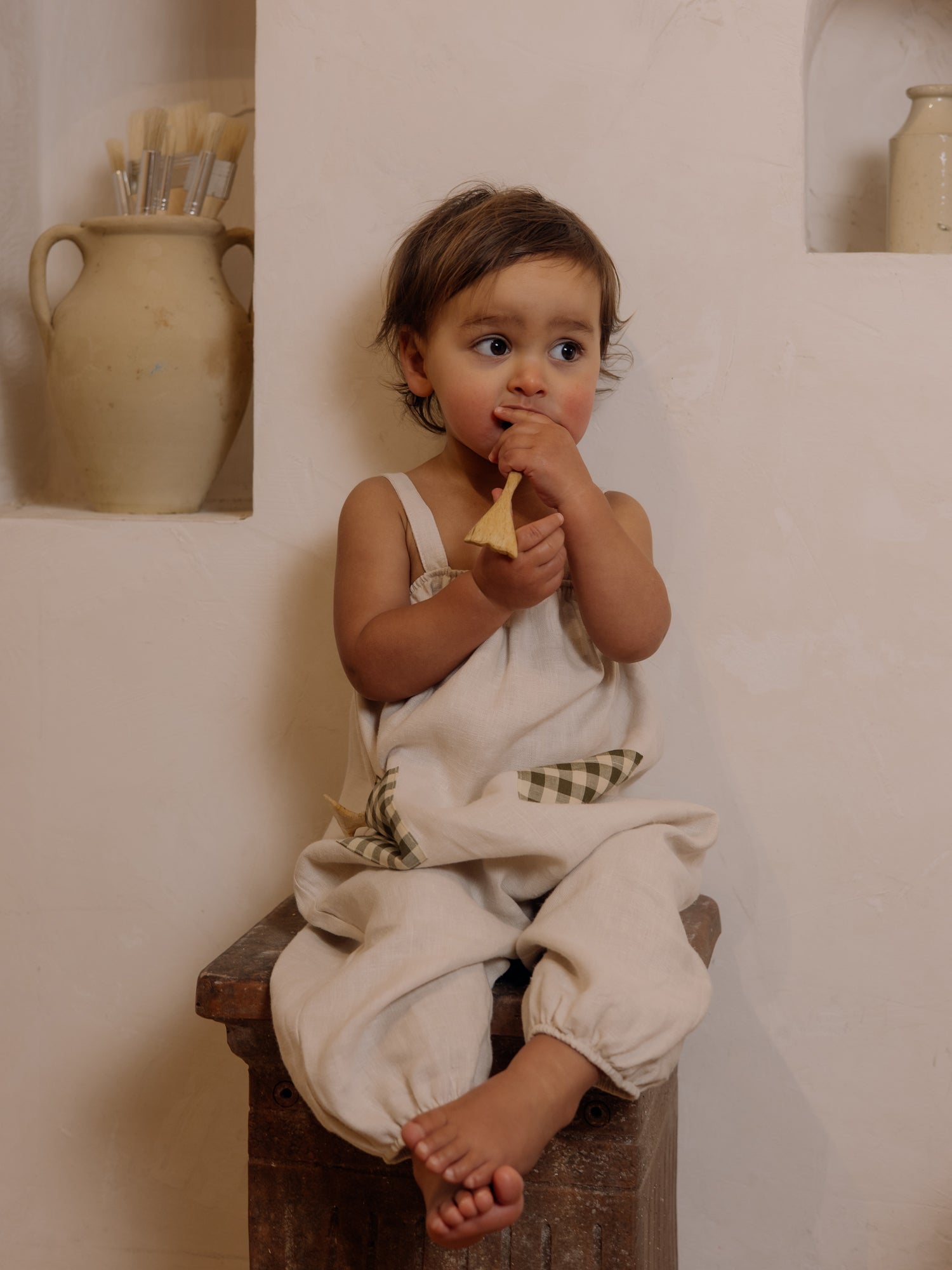 Ceramic White Artisan Jumpsuit