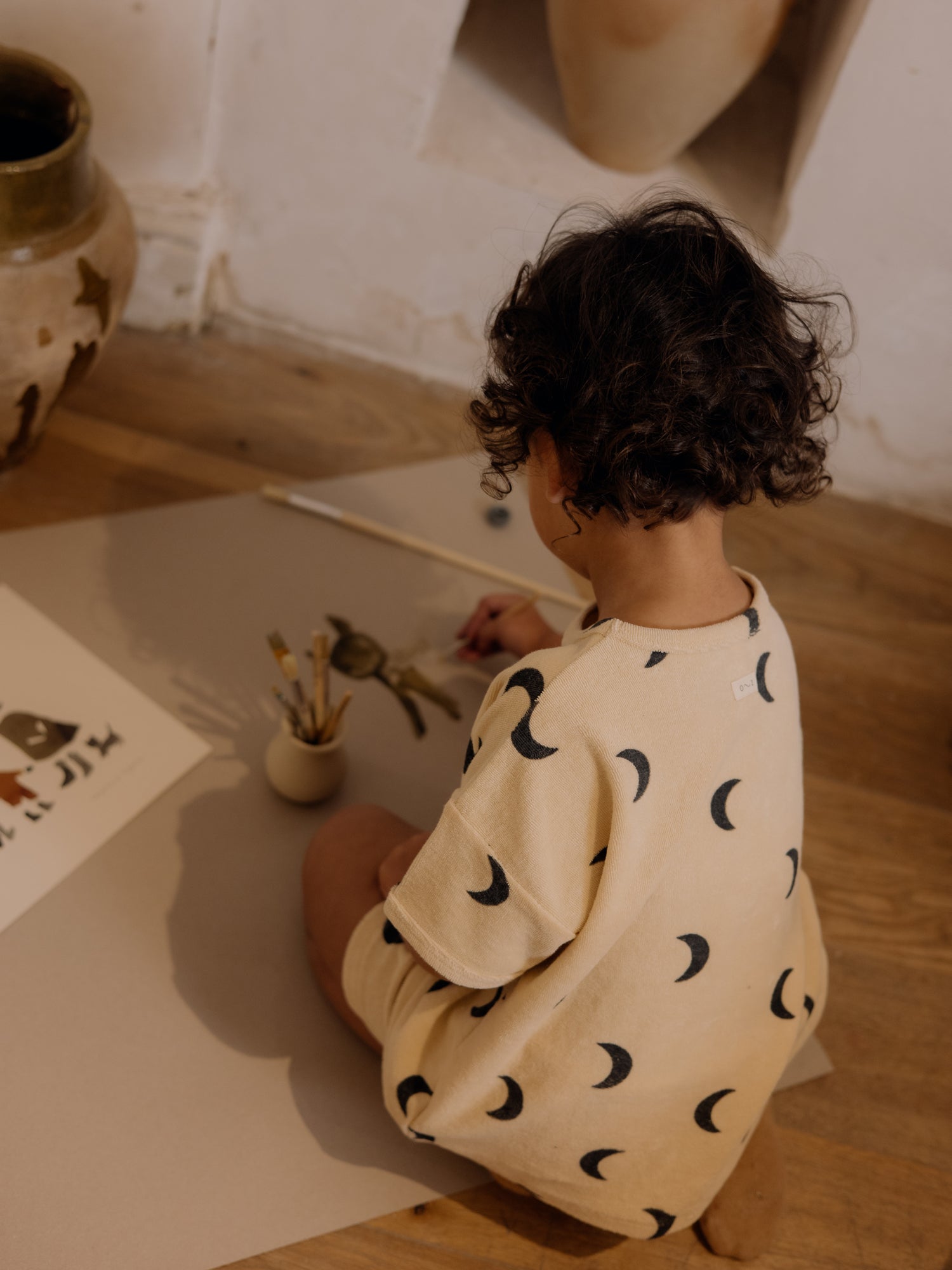 Pebble Midnight Terry Boxy T-shirt