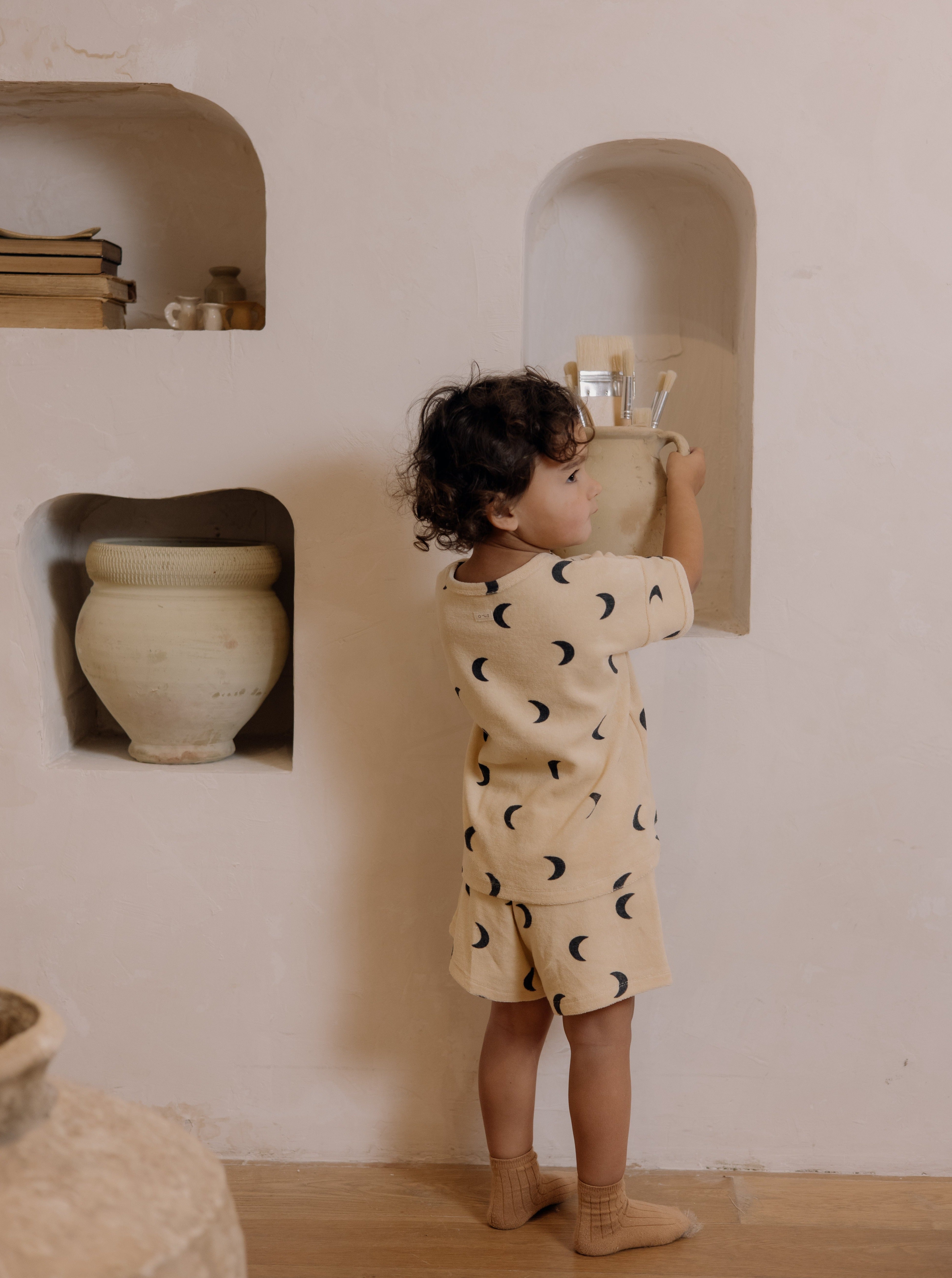 Pebble Midnight Terry Boxy T-shirt