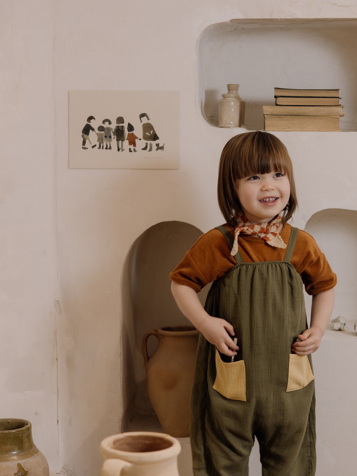 Olive Artisan Jumpsuit | Organic Zoo