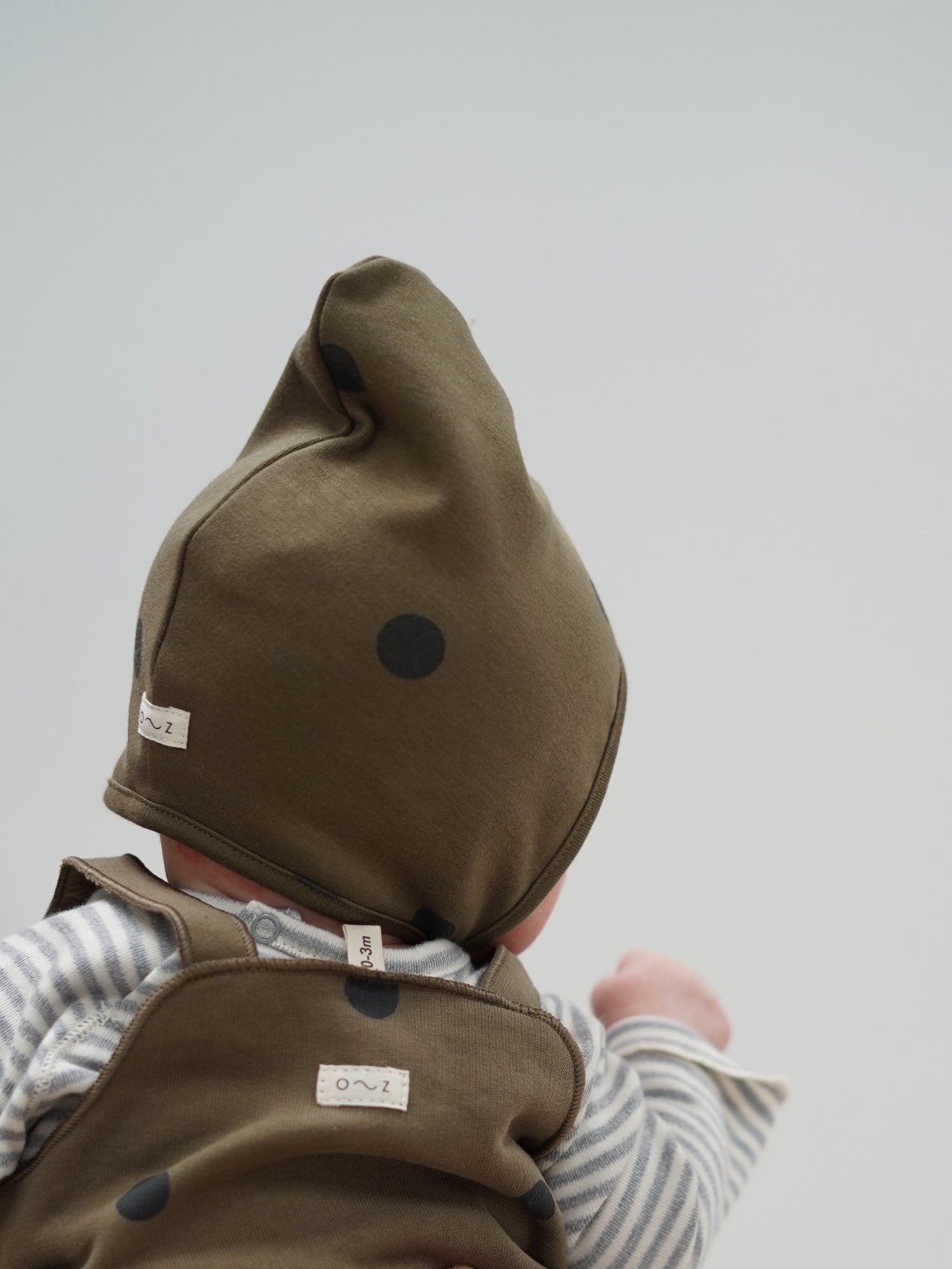 Olive Dots Bonnet ~ Organic Zoo