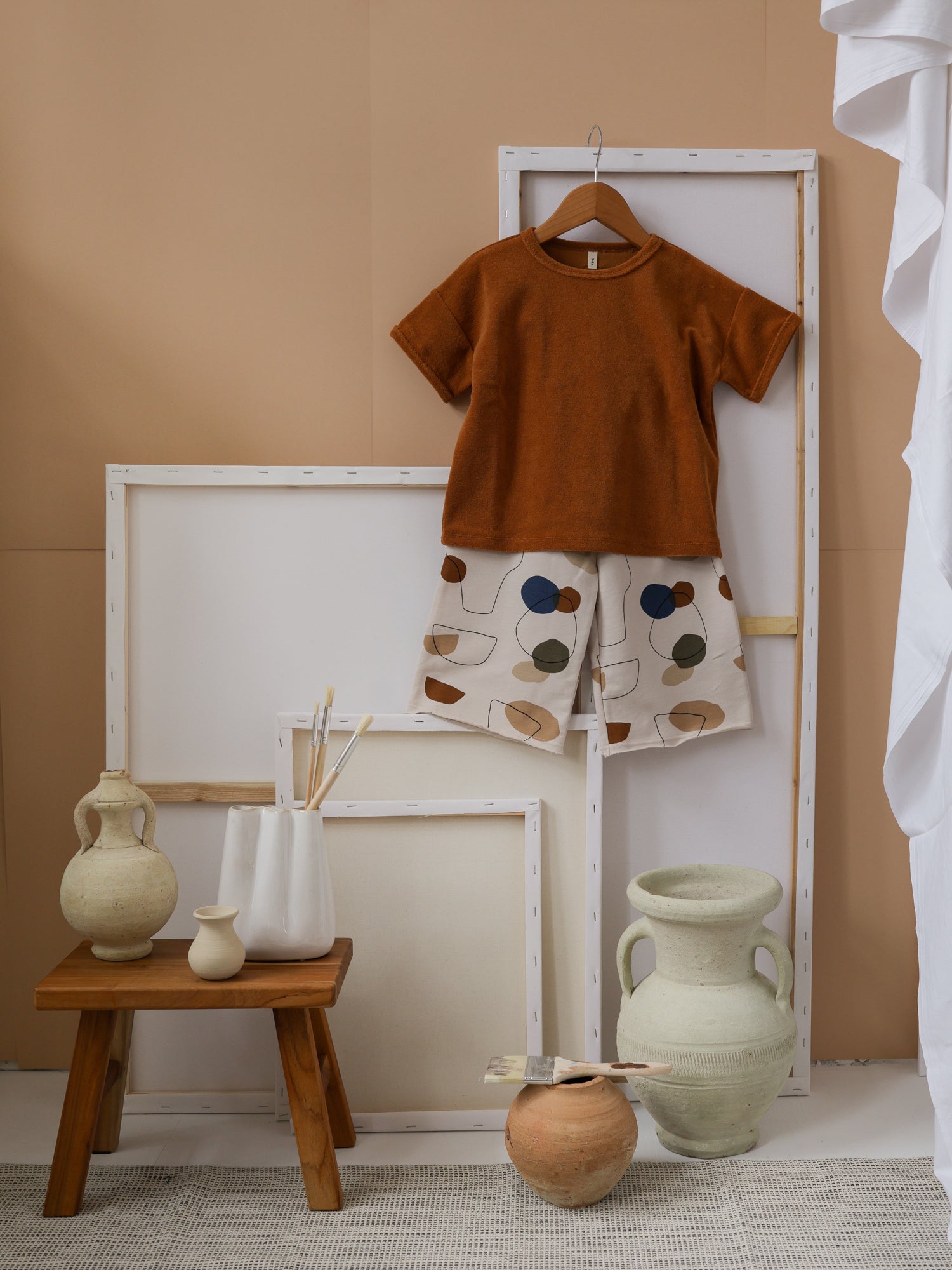 Terracotta Terry Boxy T-shirt | Organic Zoo
